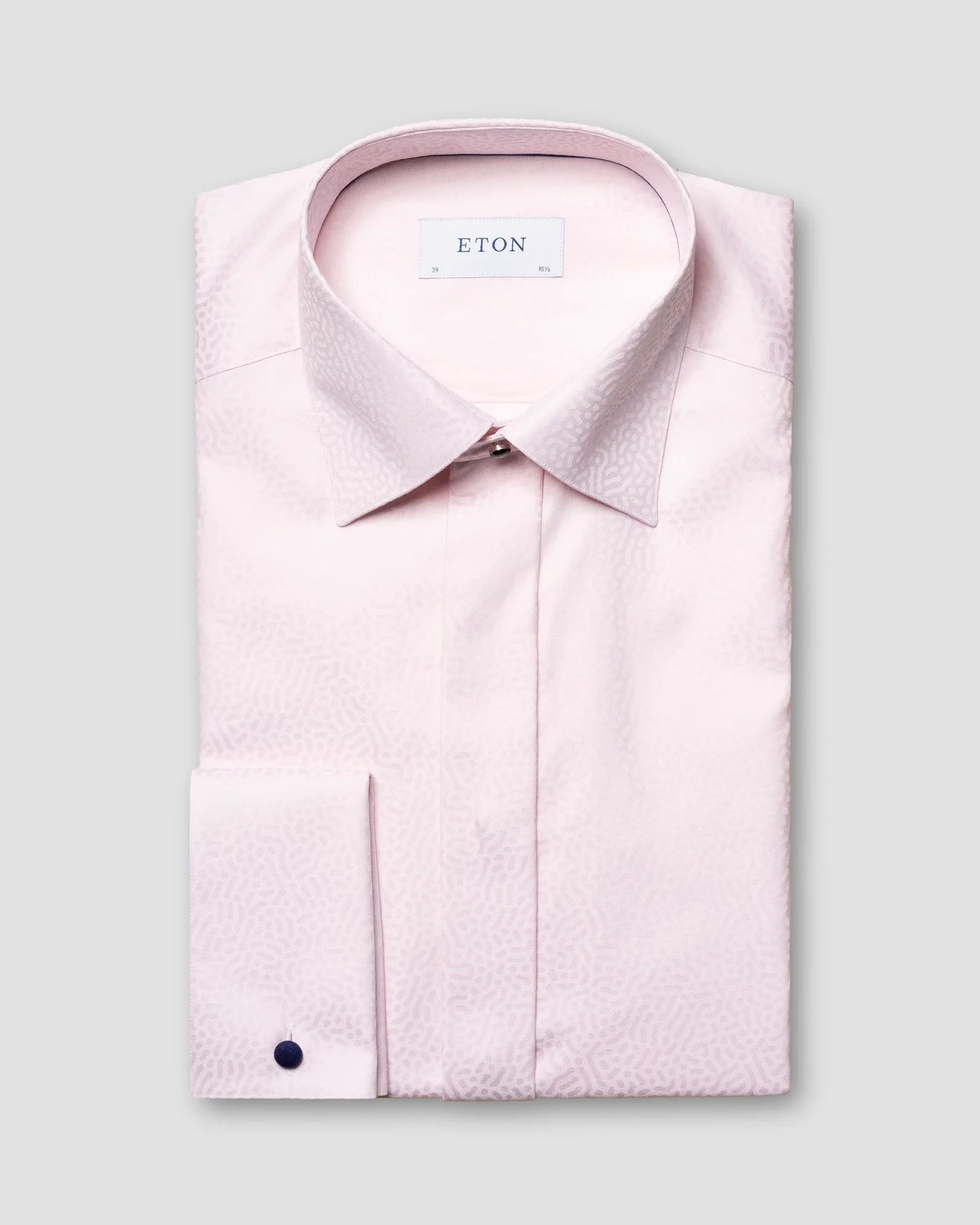 Eton - pink jacquard moderate french cuff