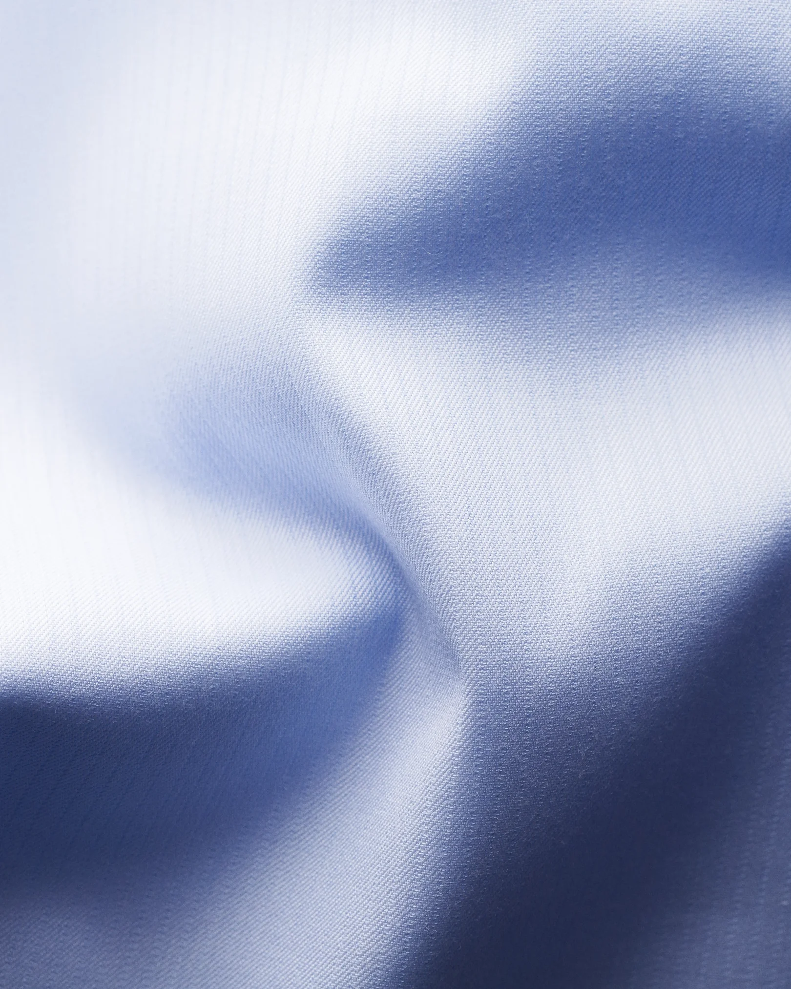 Eton - blue twill shirt extreme cut away