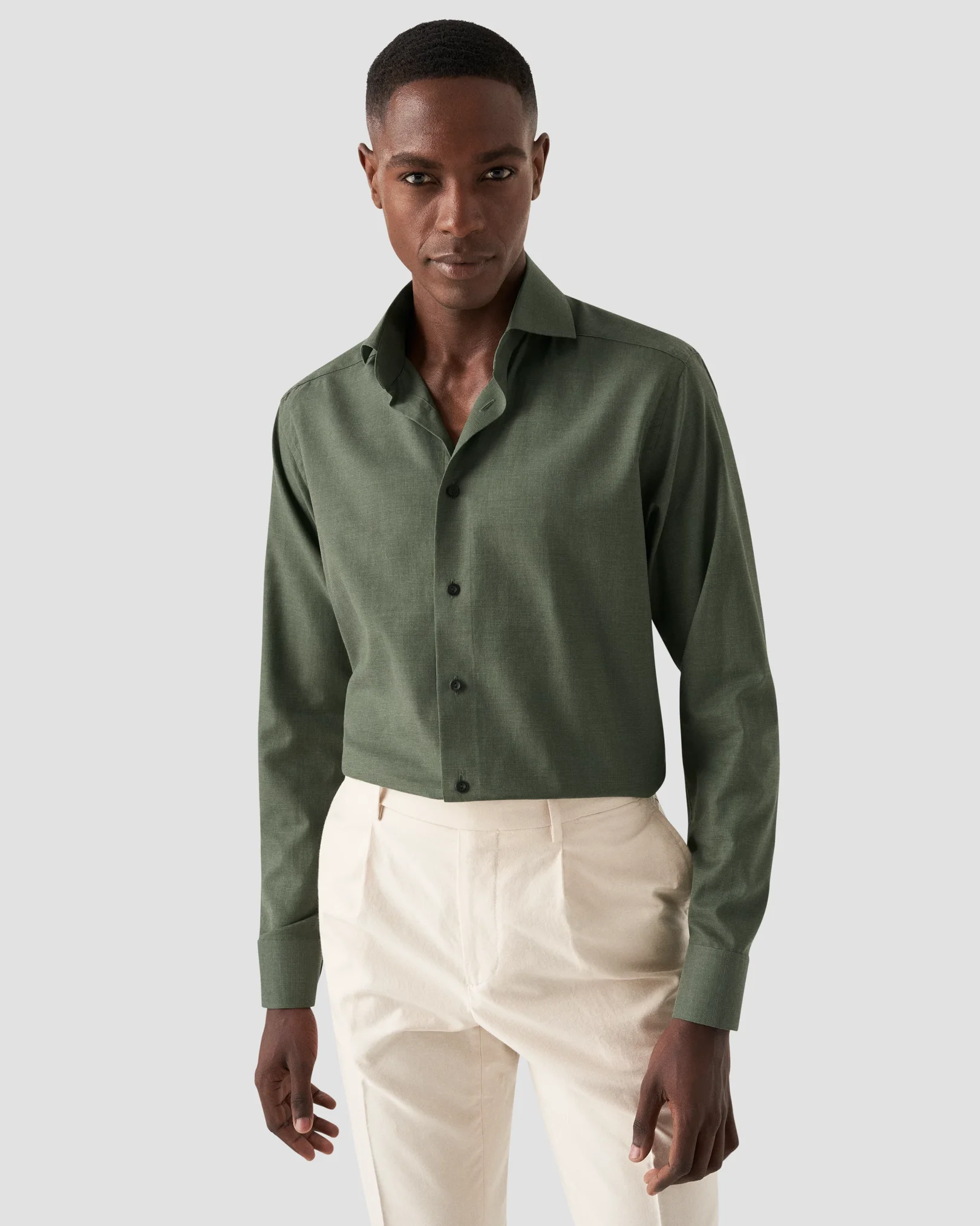 Eton - mid green flanell