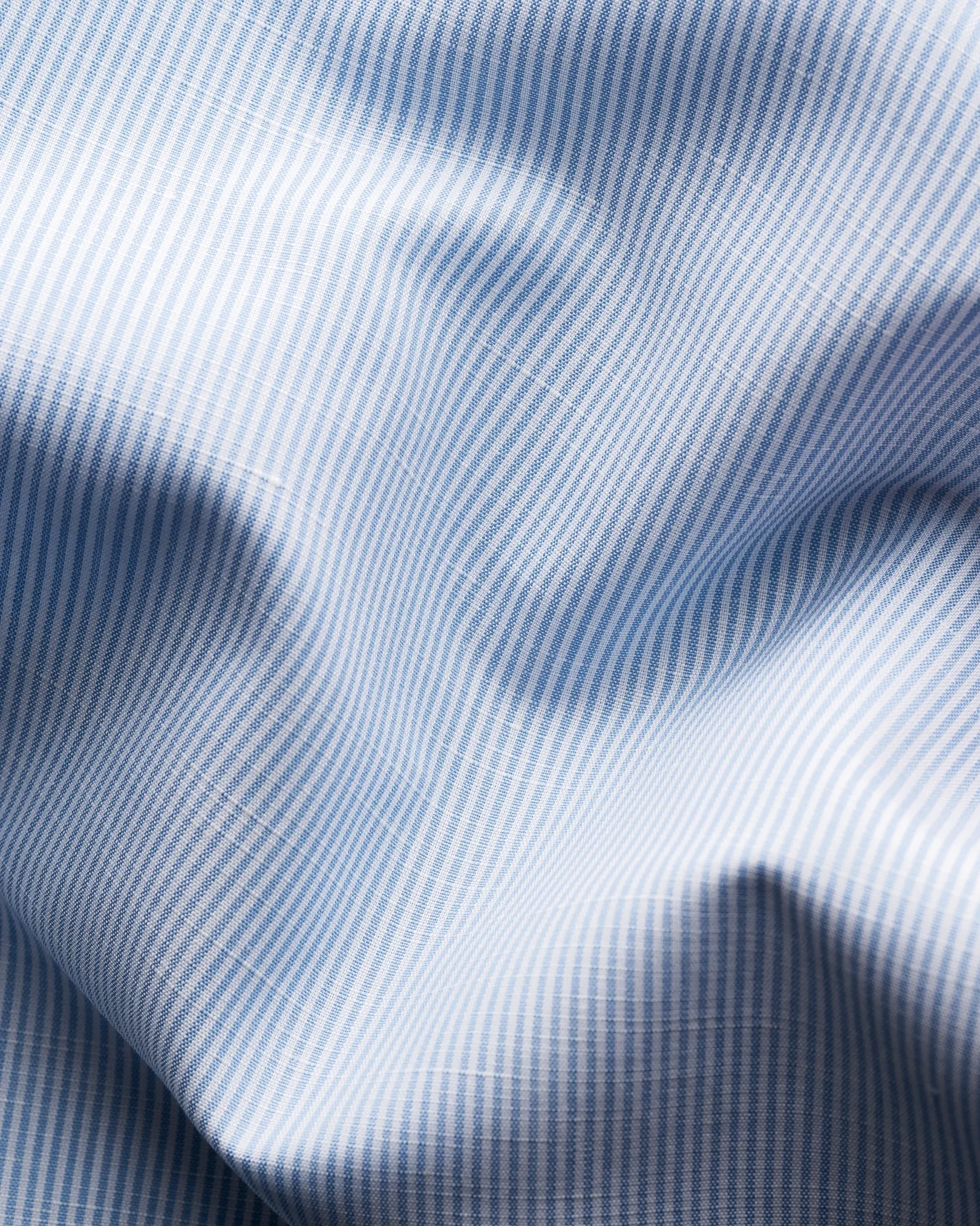 Eton - light blue striped cotton linen shirt