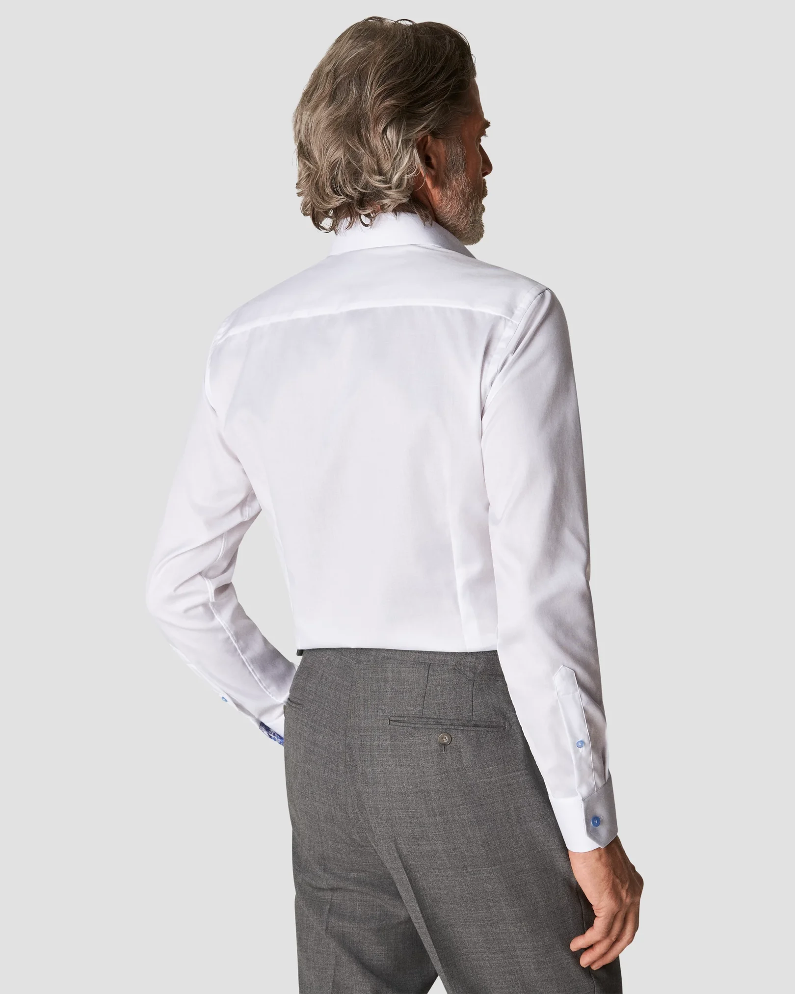 Eton - white signature twill floral details