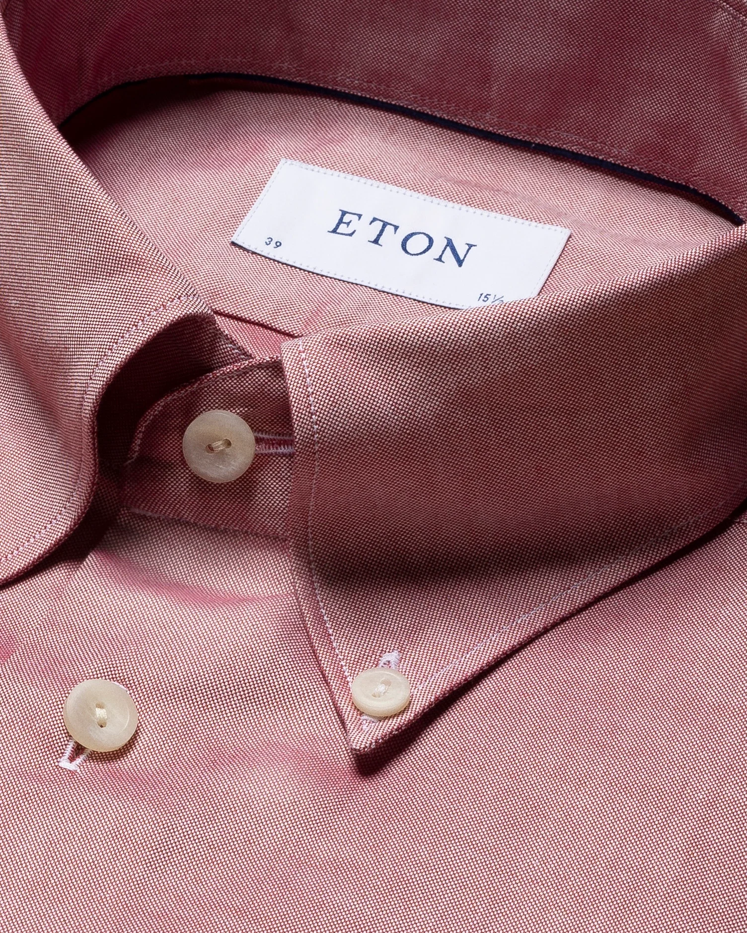 Eton - red wrinkle free oxford shirt