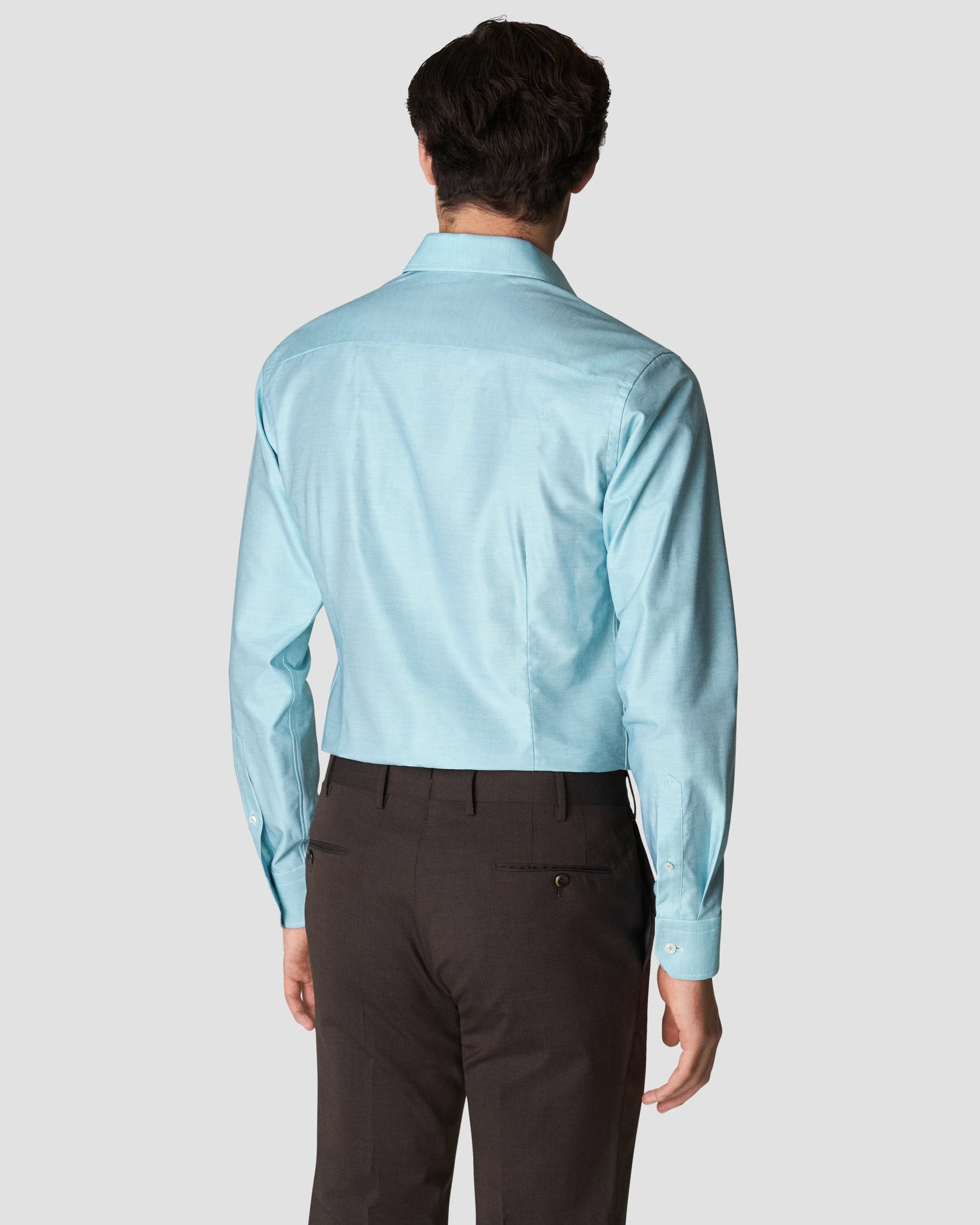 Eton - light green signature twill cutaway