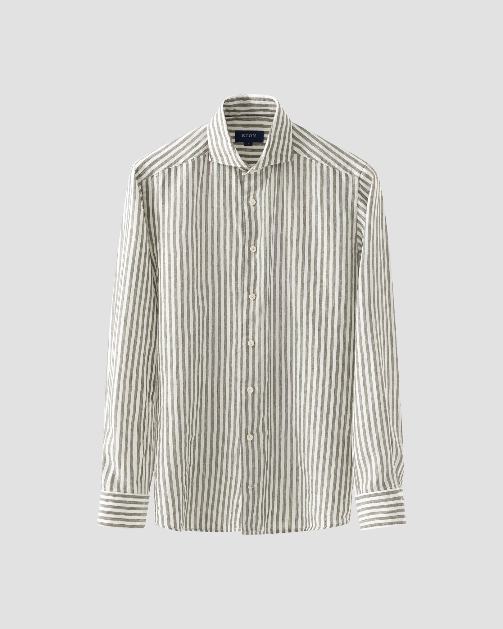 Eton - claasic mid green linen shirt