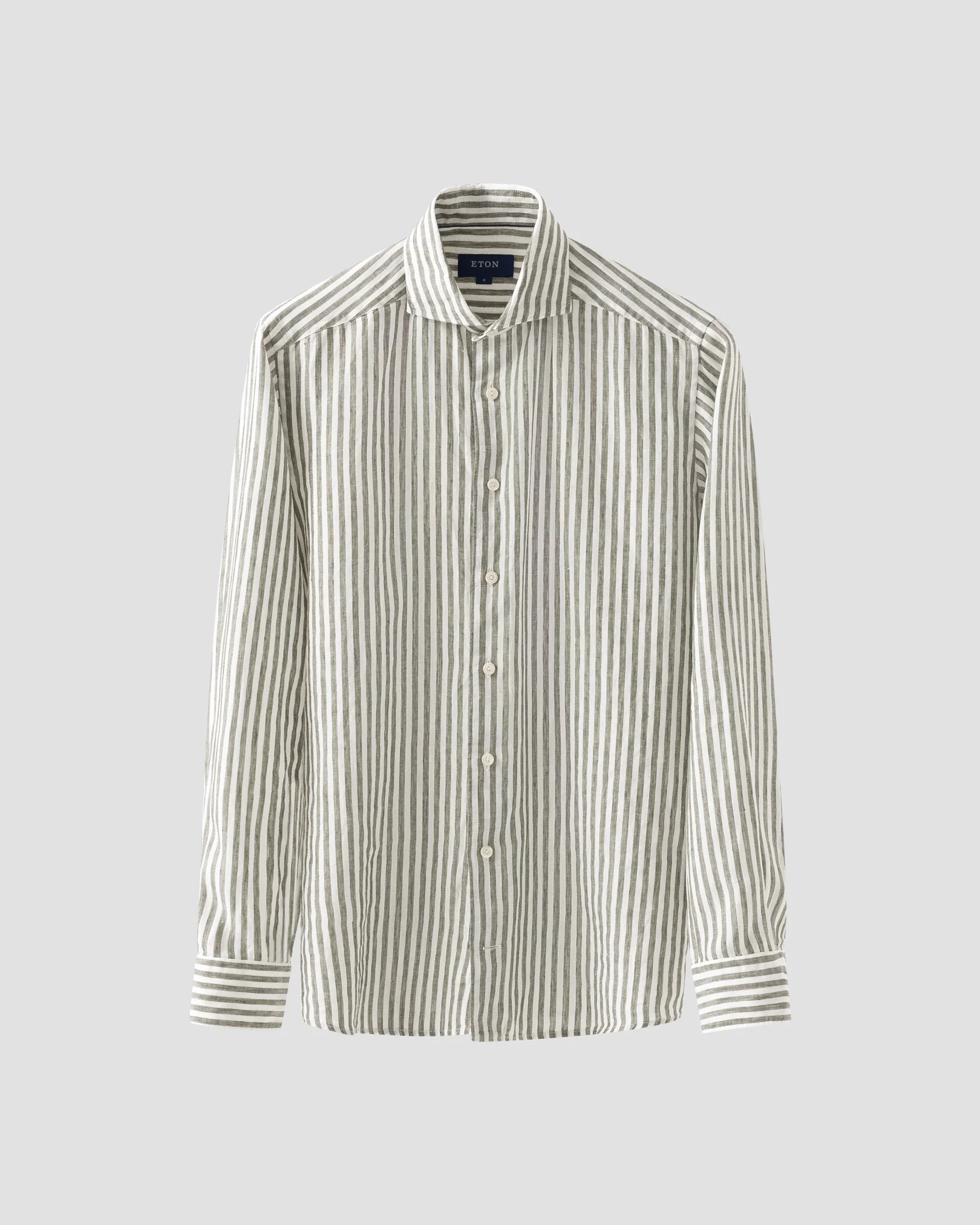 Eton - claasic mid green linen shirt