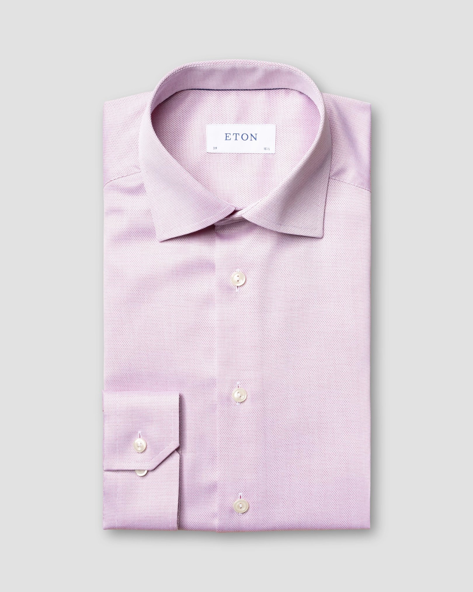 Eton - red diamond weave shirt