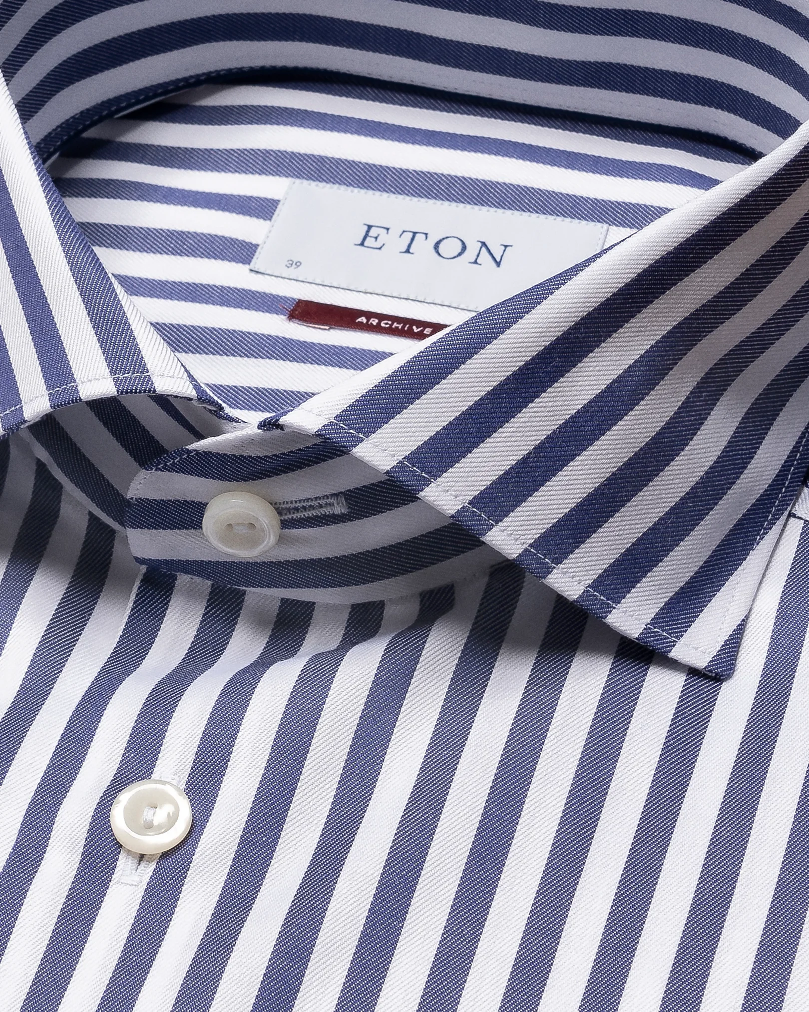 Eton - navy blue signature twill archive stripe