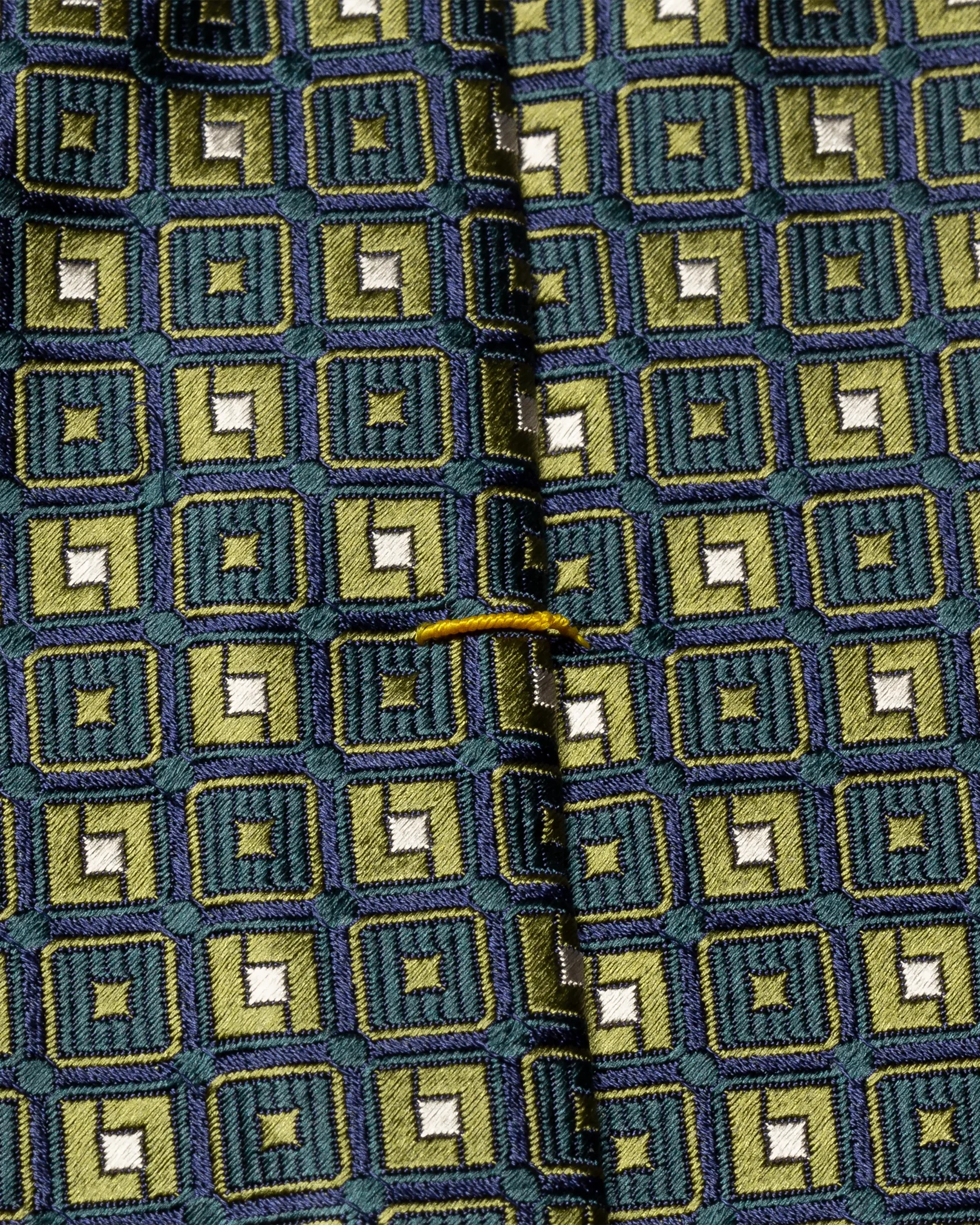 Eton - green geometric silk tie aw