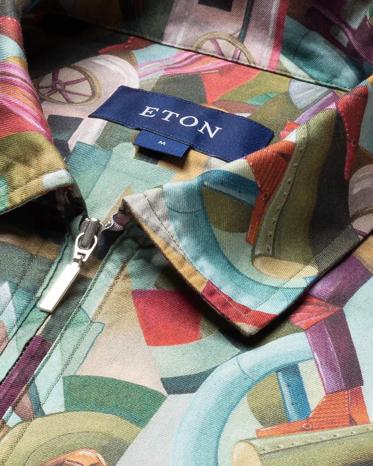 Eton - green rocket man print shirt