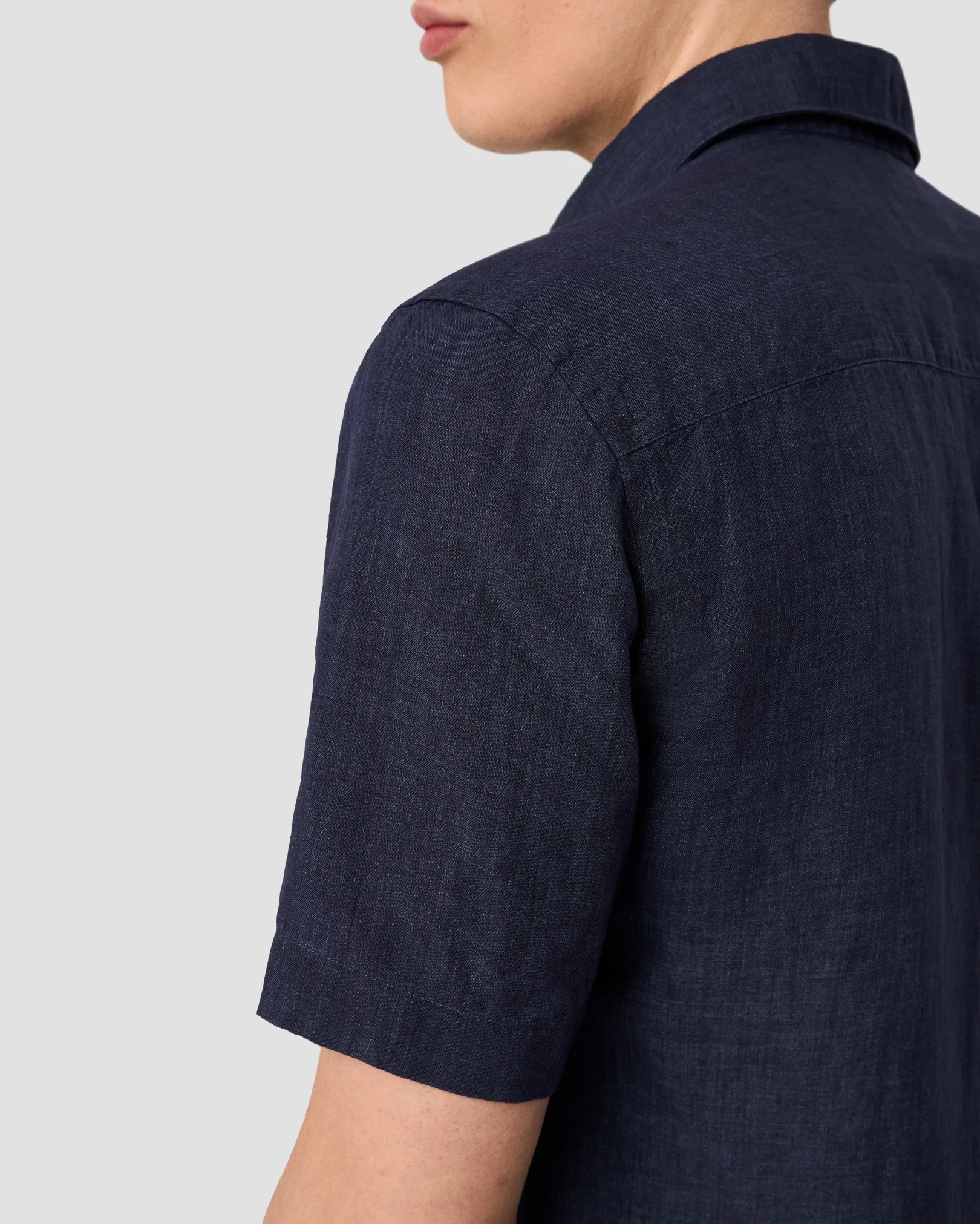 Eton - solid short sleeve linen shirt