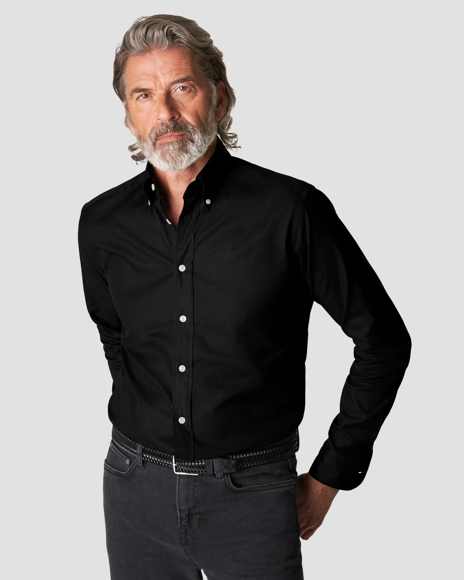 Eton - black royal oxford tencel