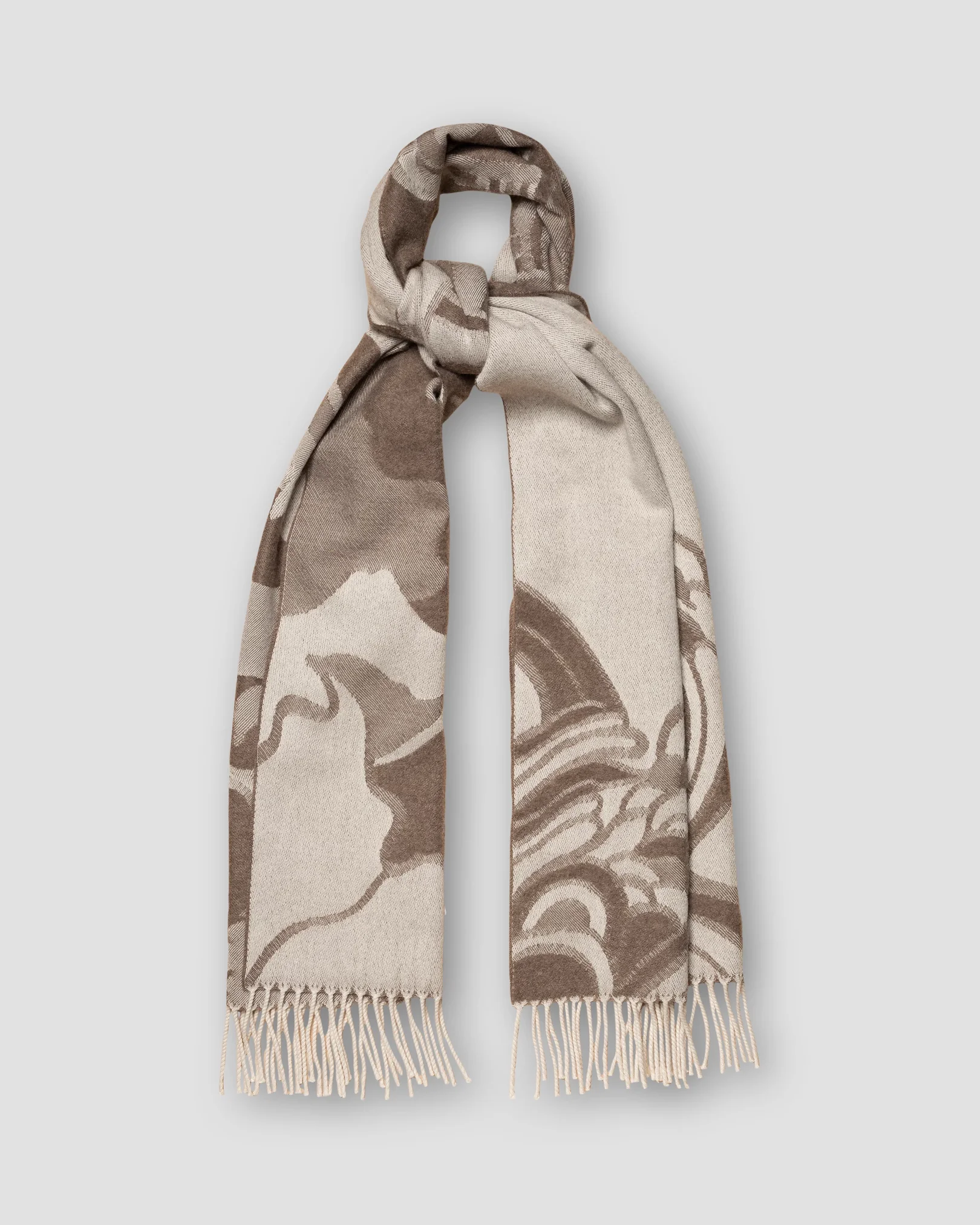 Eton - brown beige wool scarf
