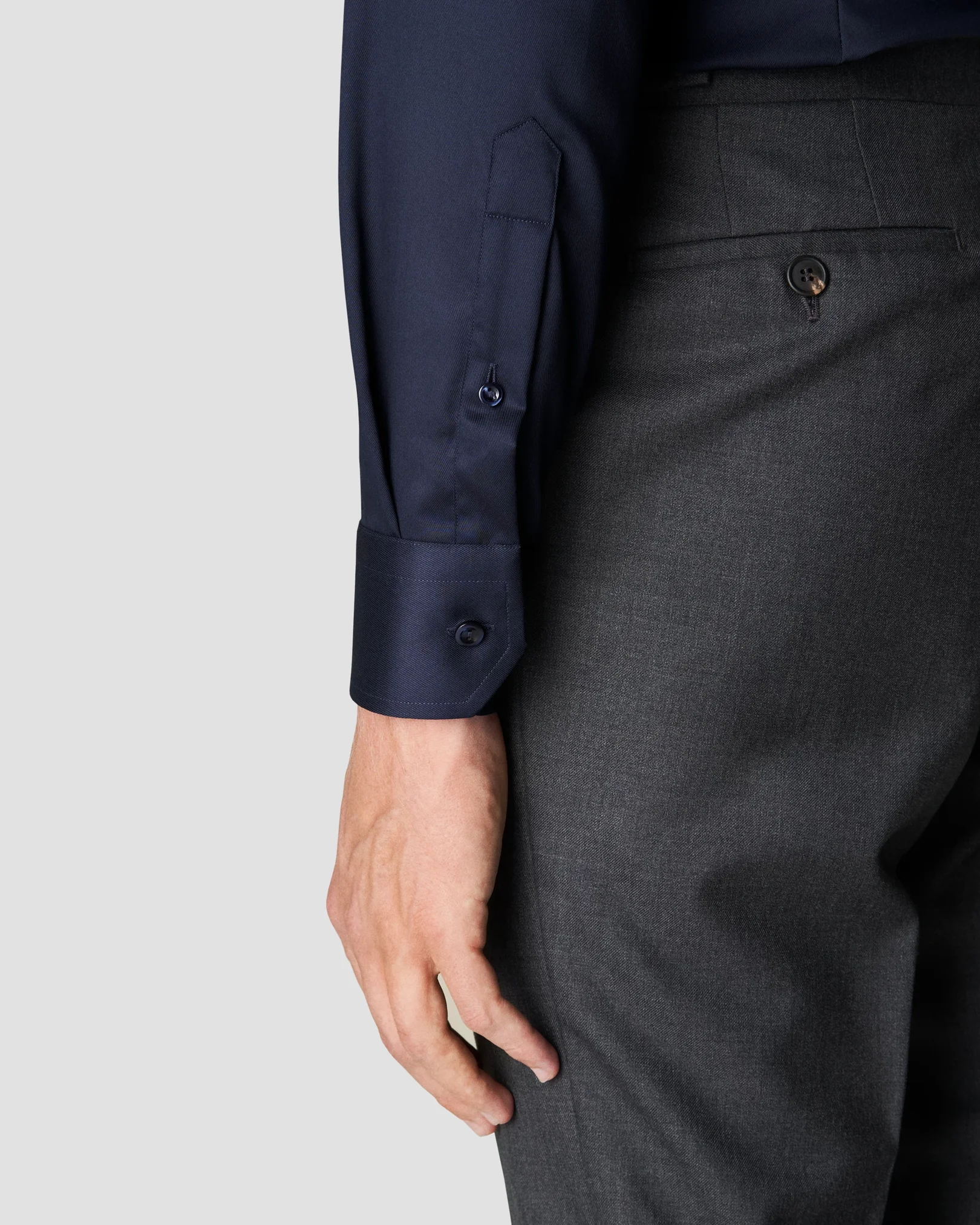 Eton - navy blue twillstretch