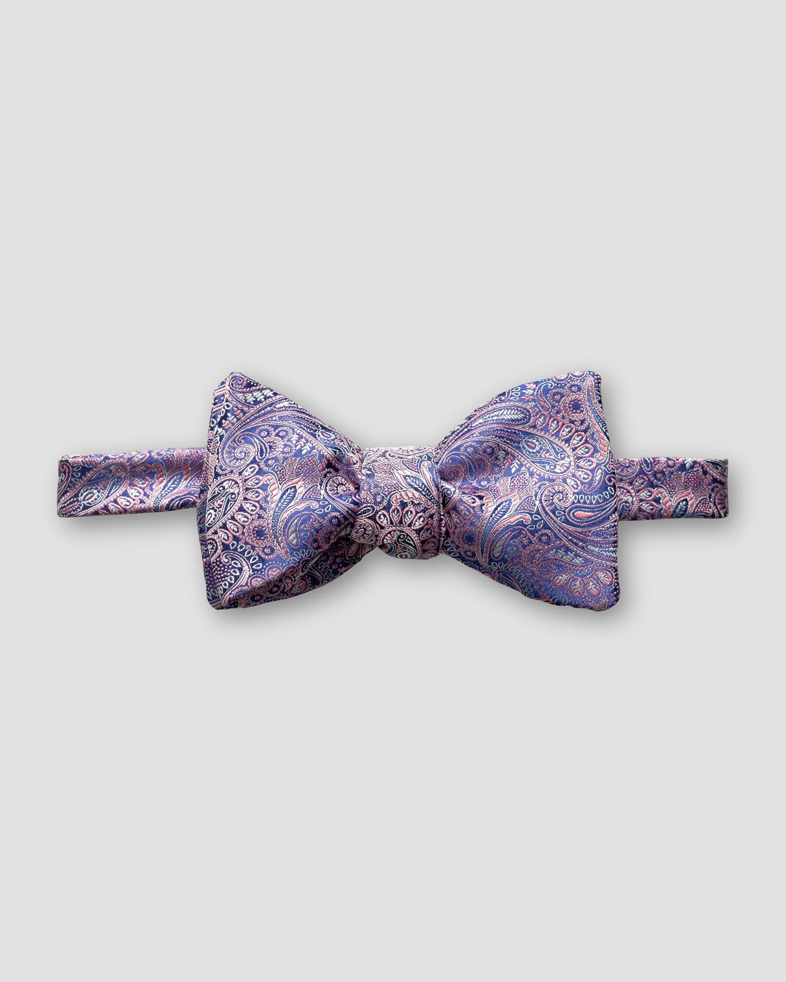Eton - pink lavender lustrous paisley bow tie self ti