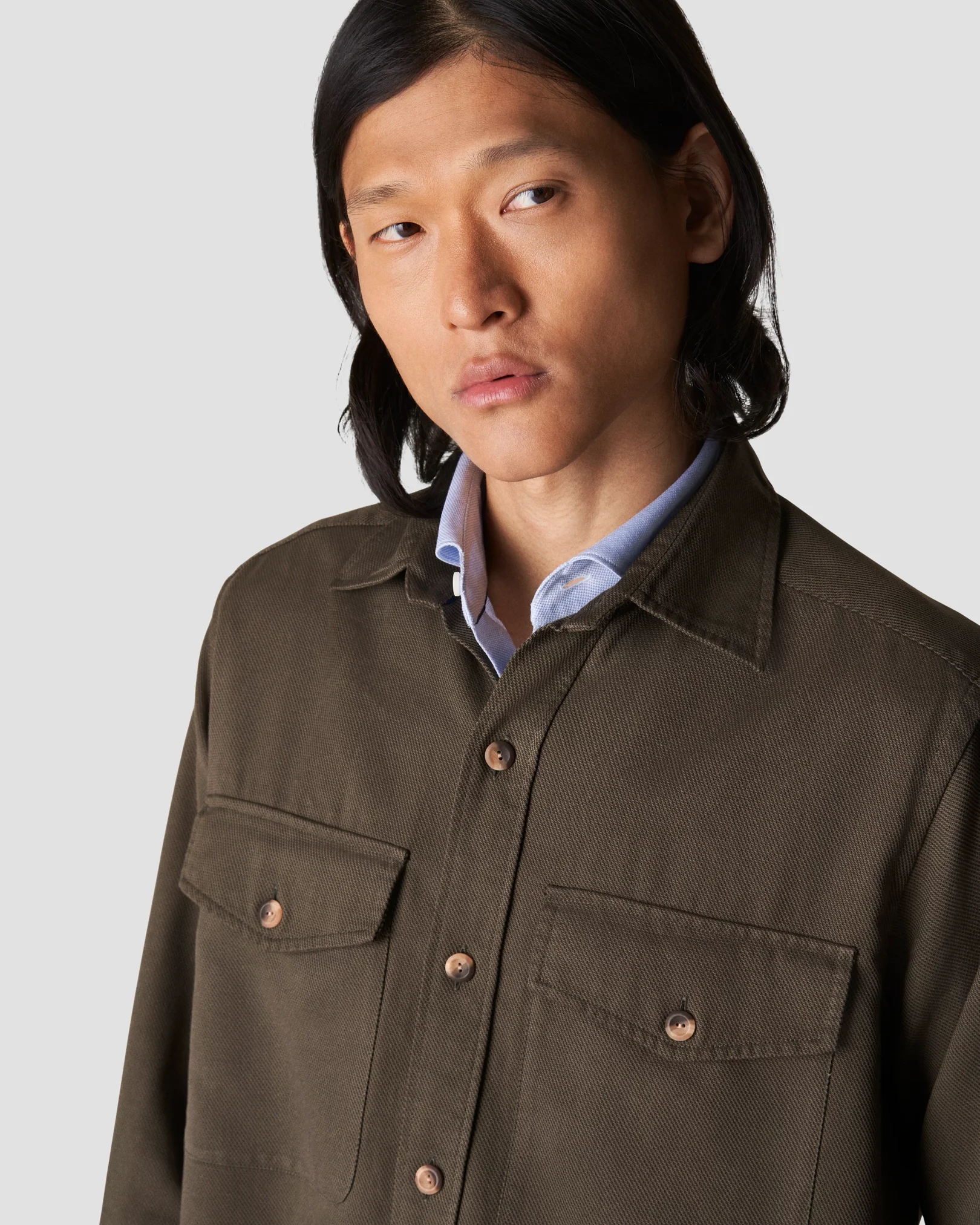 Eton - dark green heavy dobby