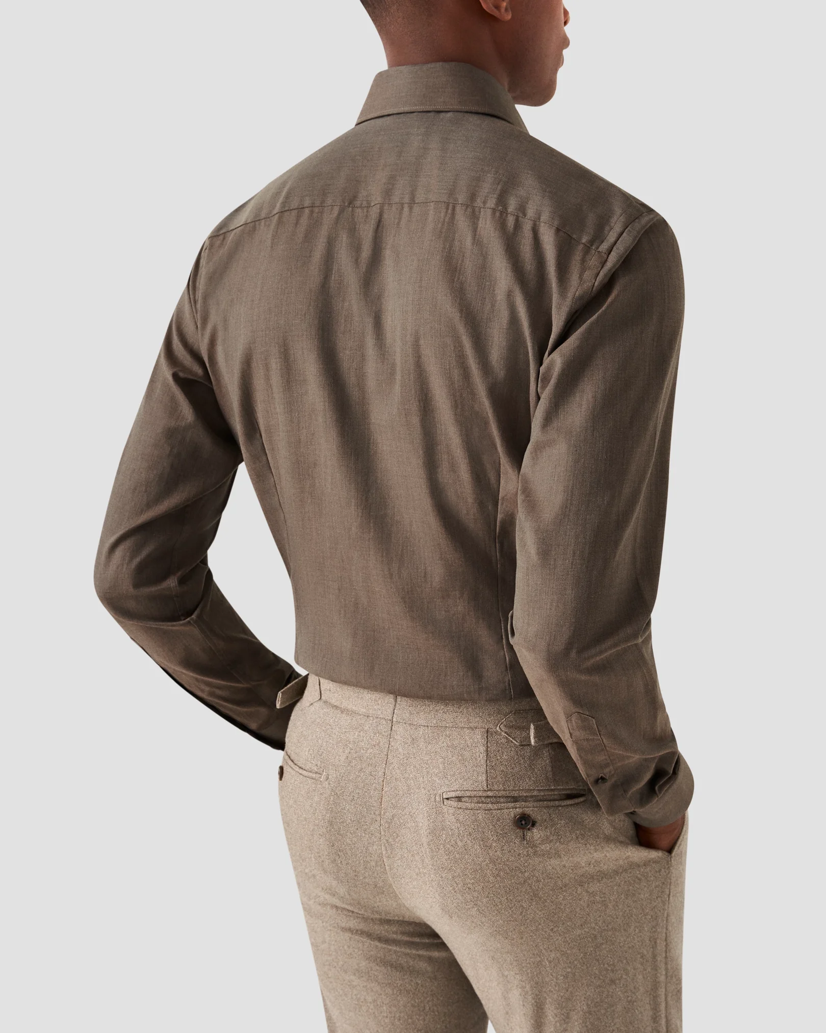 Eton - dark brown flanell