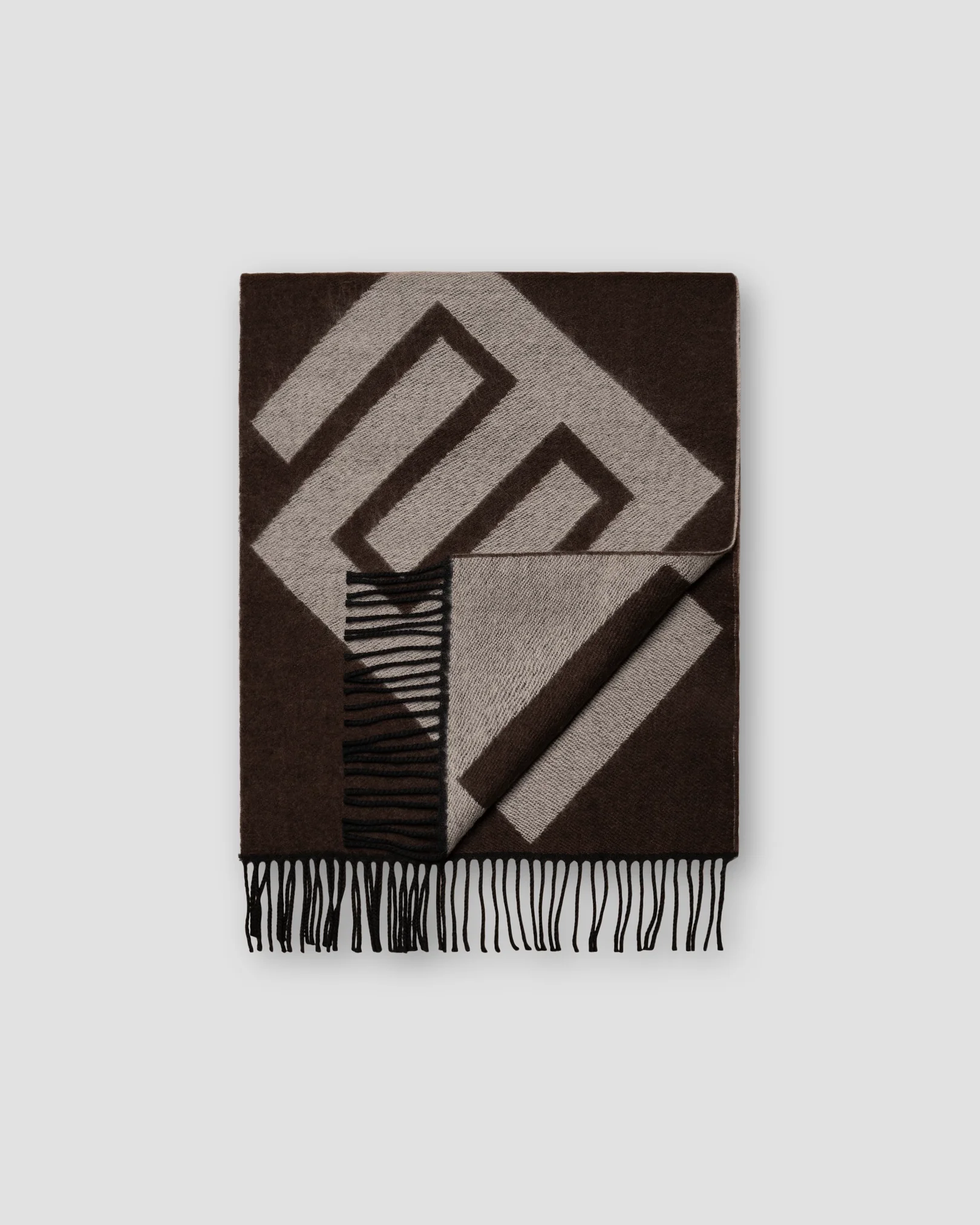 Eton - brown scarf brown wool scarf
