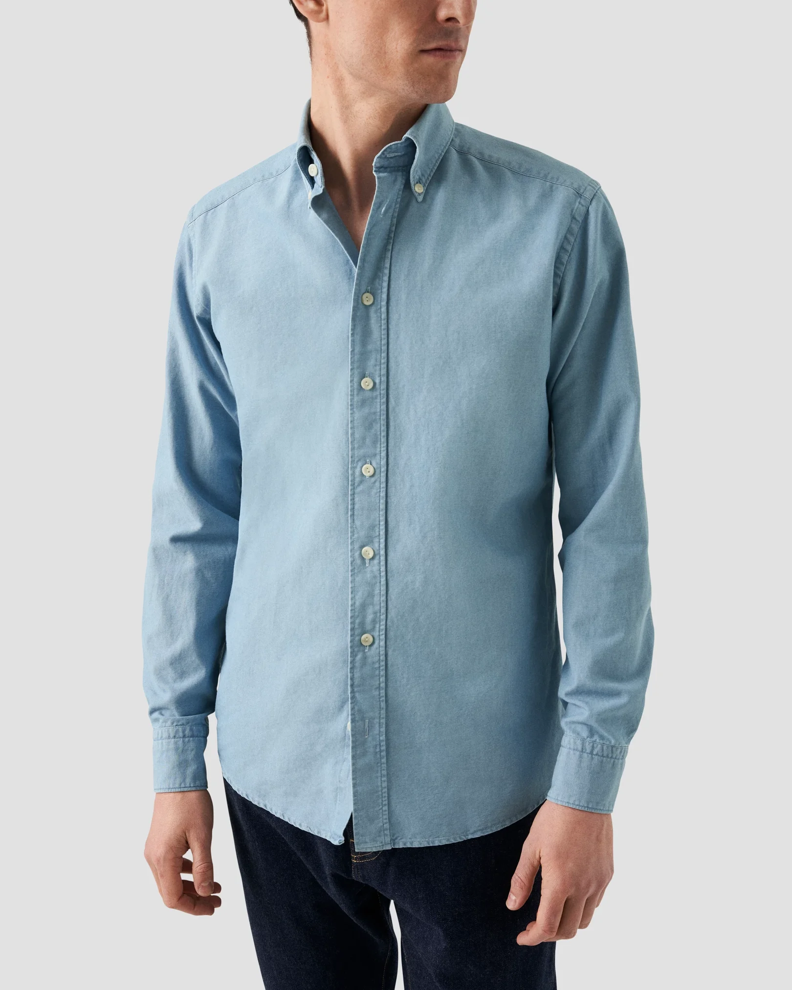 Eton - mid blue signature oxford shirt