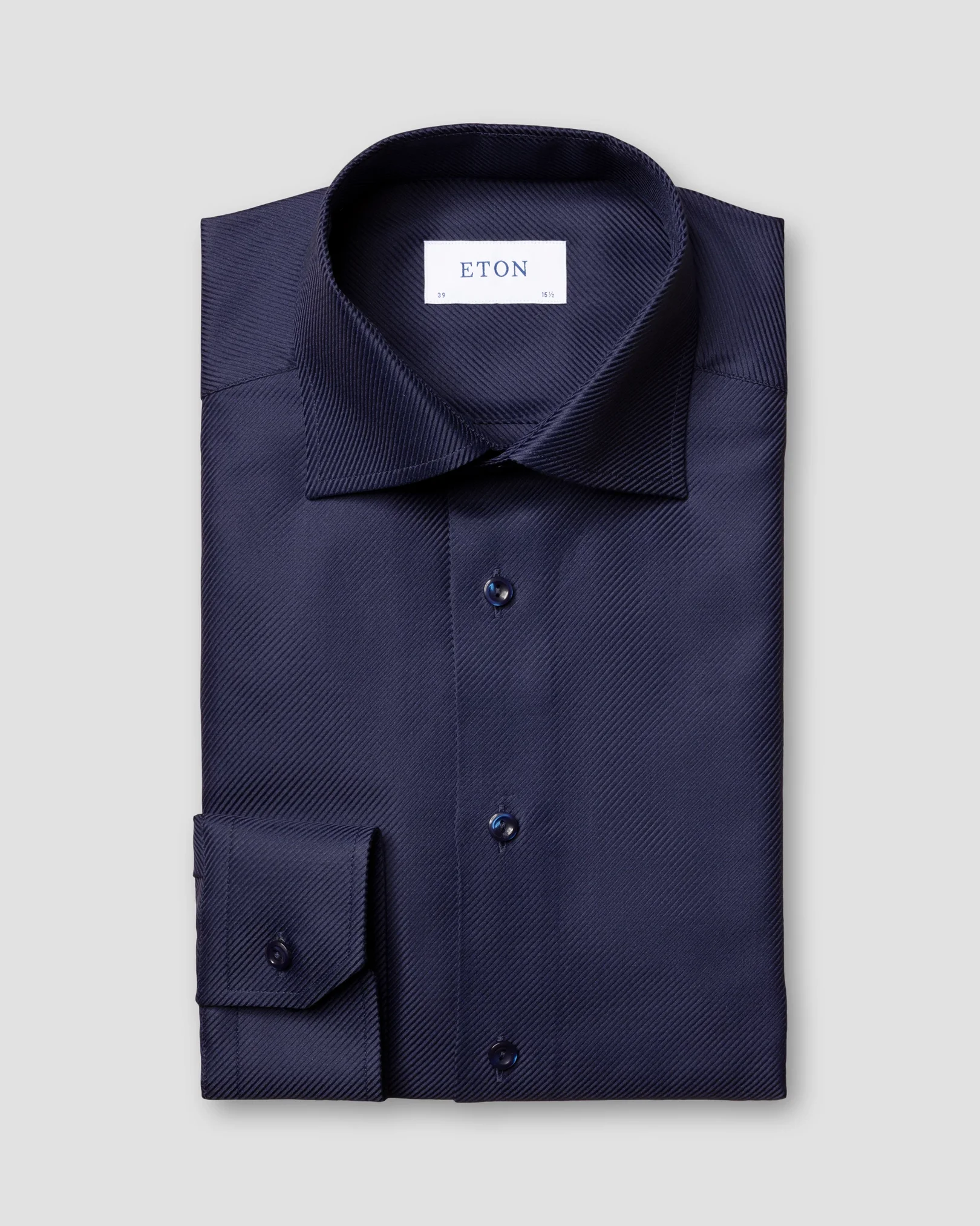 Eton - blue king twill shirt cut away single slim