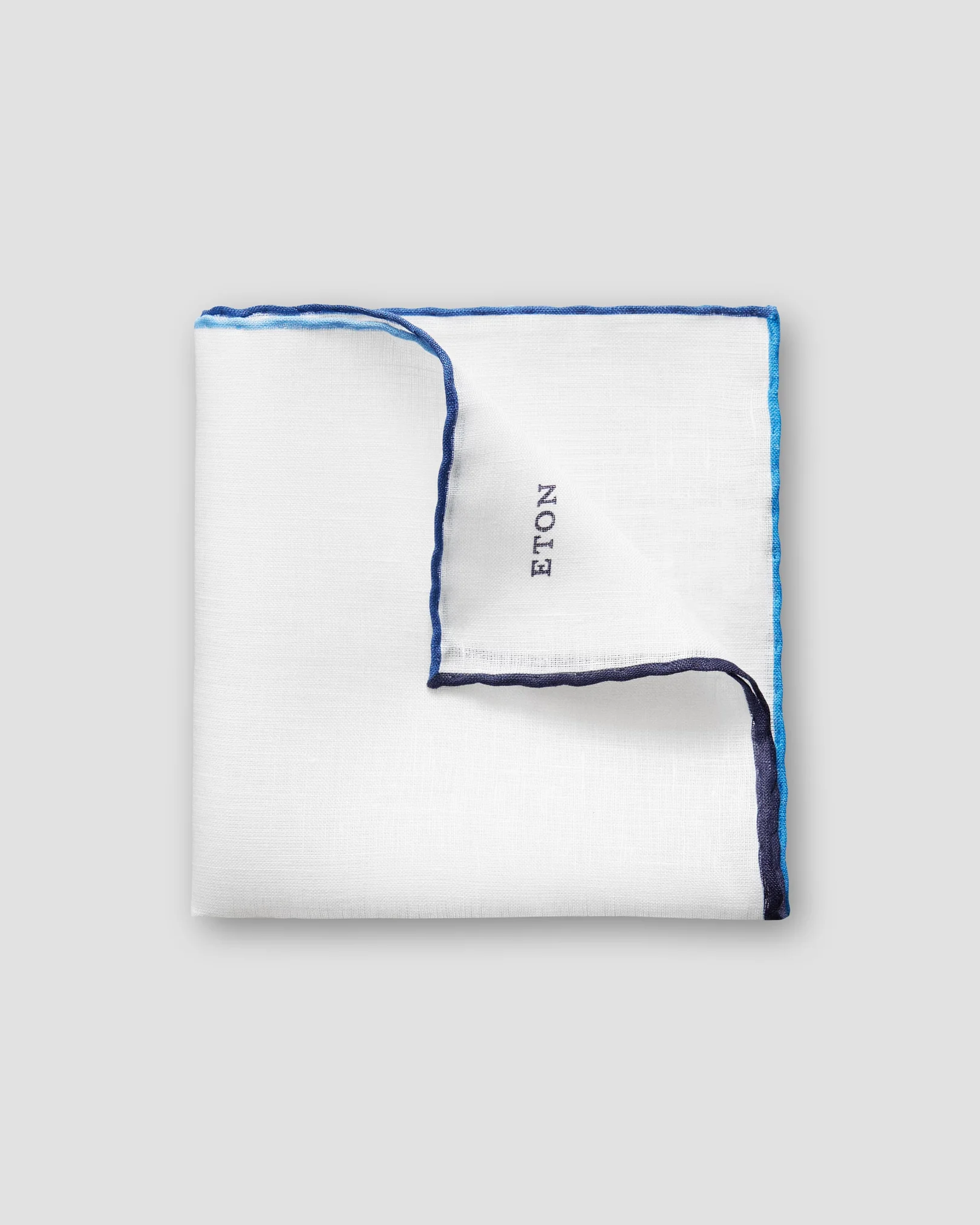 Eton - blue linen pocket square
