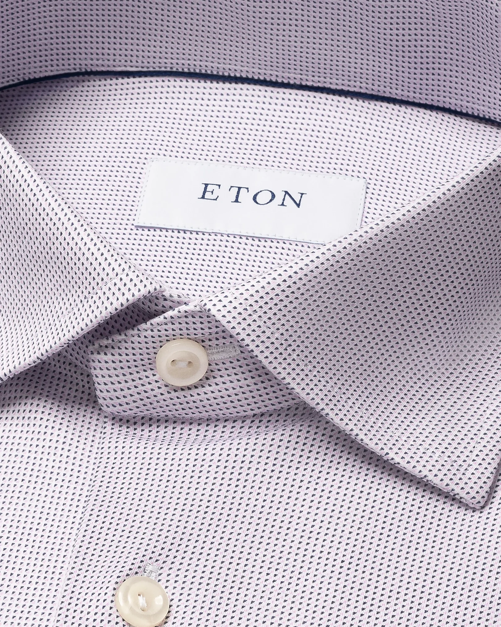 Eton - pink stretch cut away collar rounded single slim fit