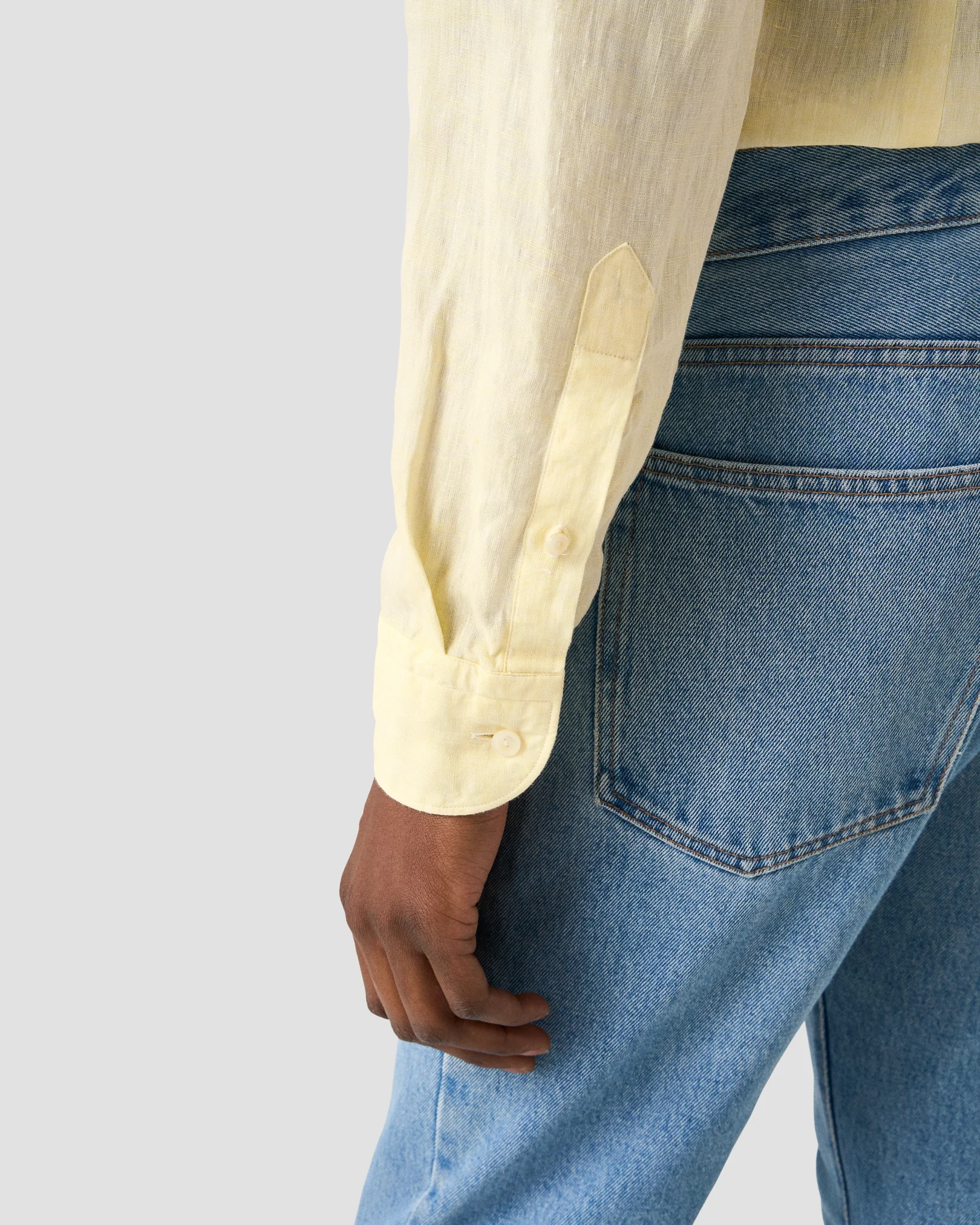Eton - yellow linen wide spread