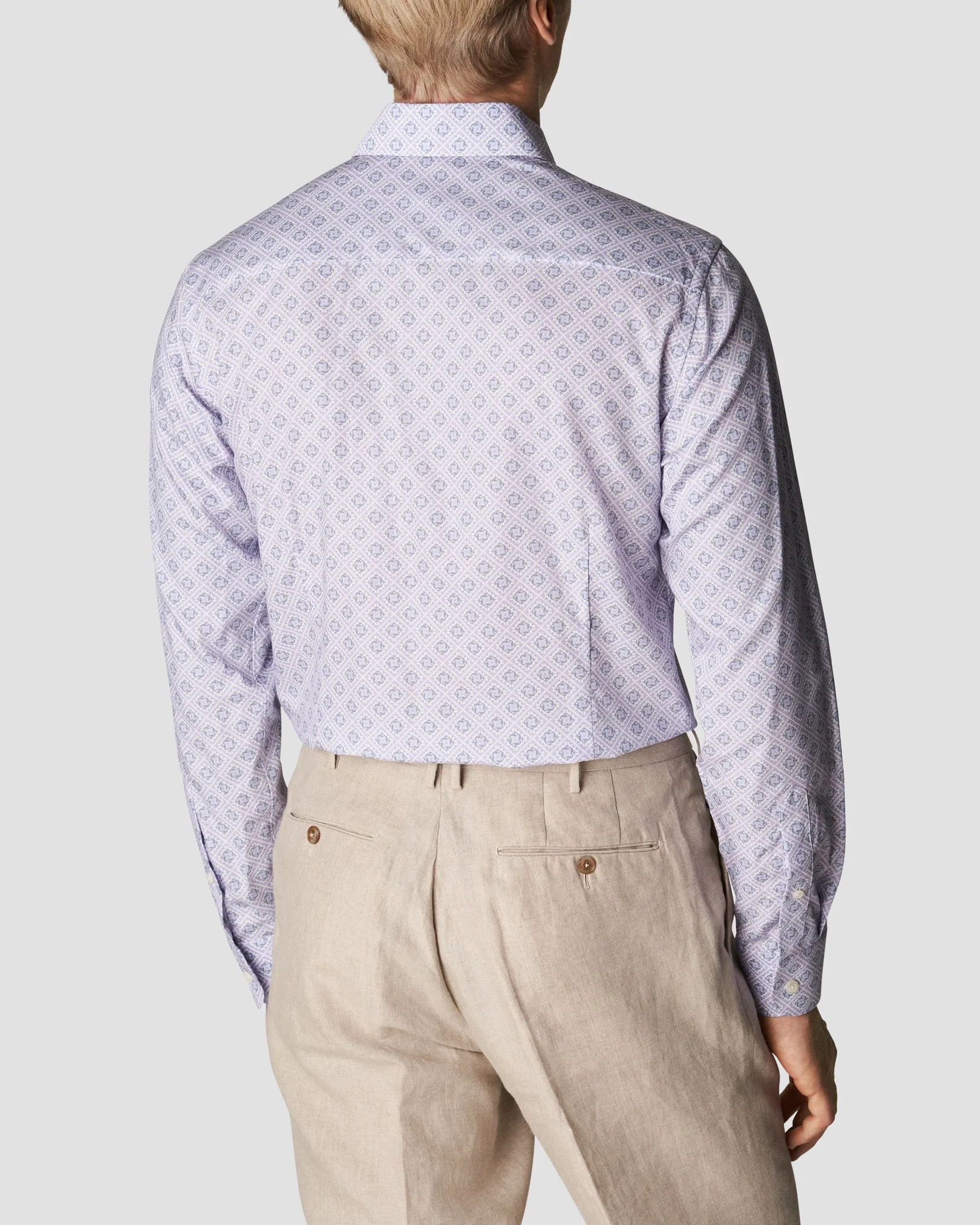 Eton - light purple signature twill medallion print