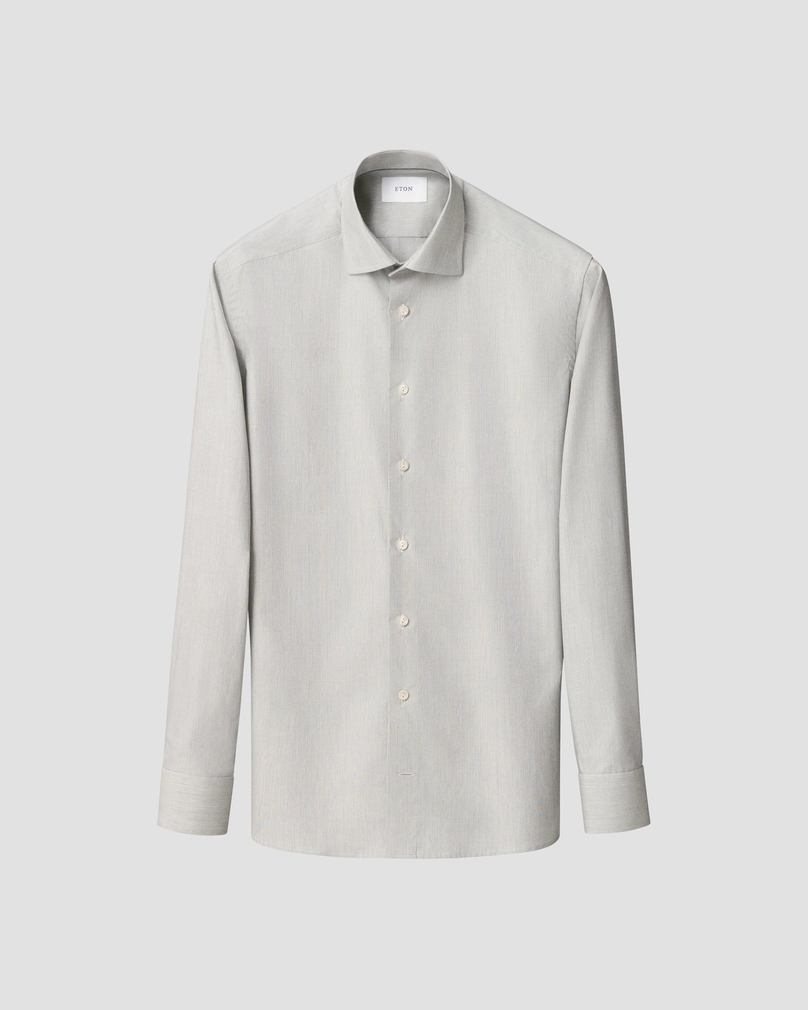 Eton - light green check shirt
