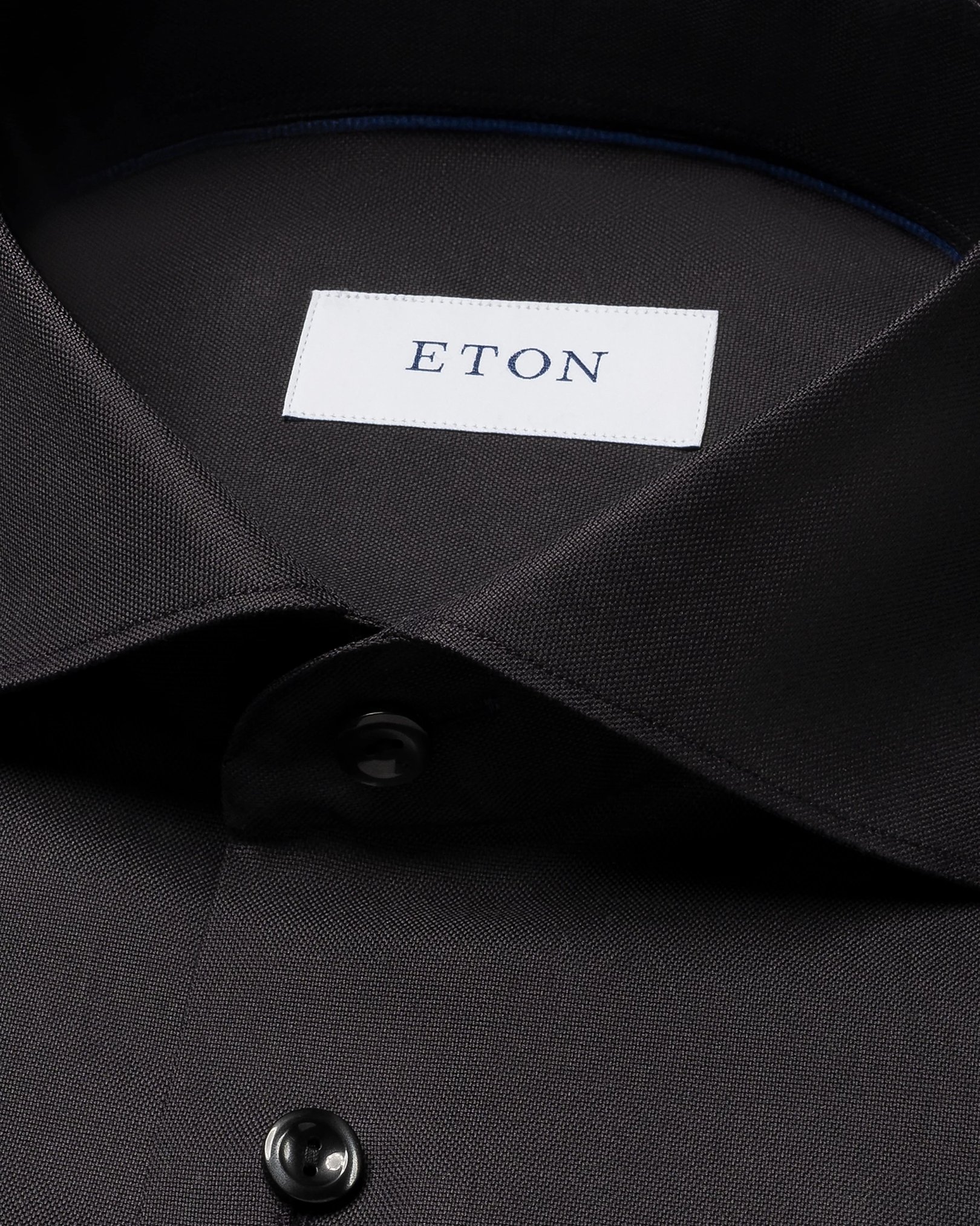 Eton - black semi solid signature dobby shirt