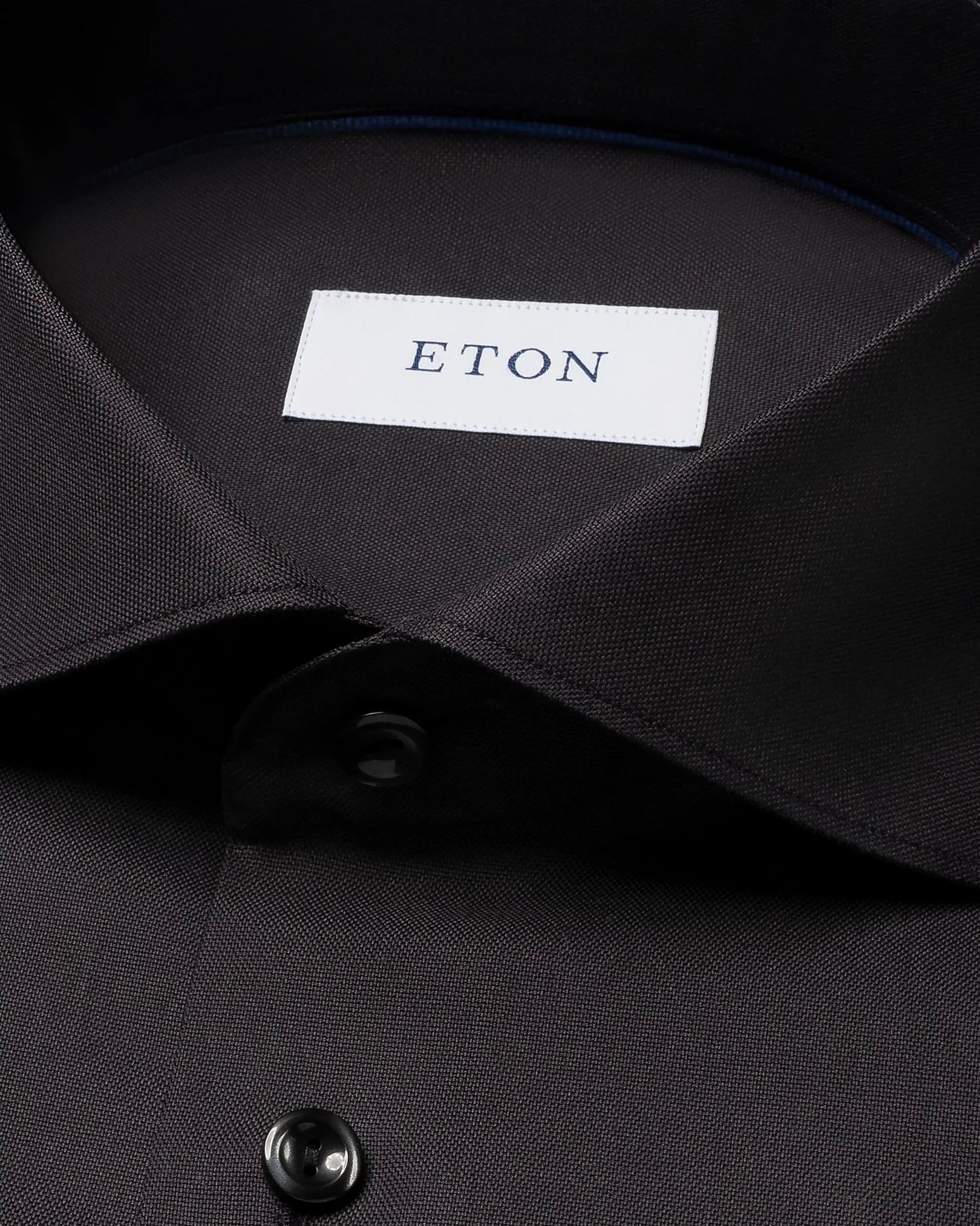 Eton - black semi solid signature dobby shirt