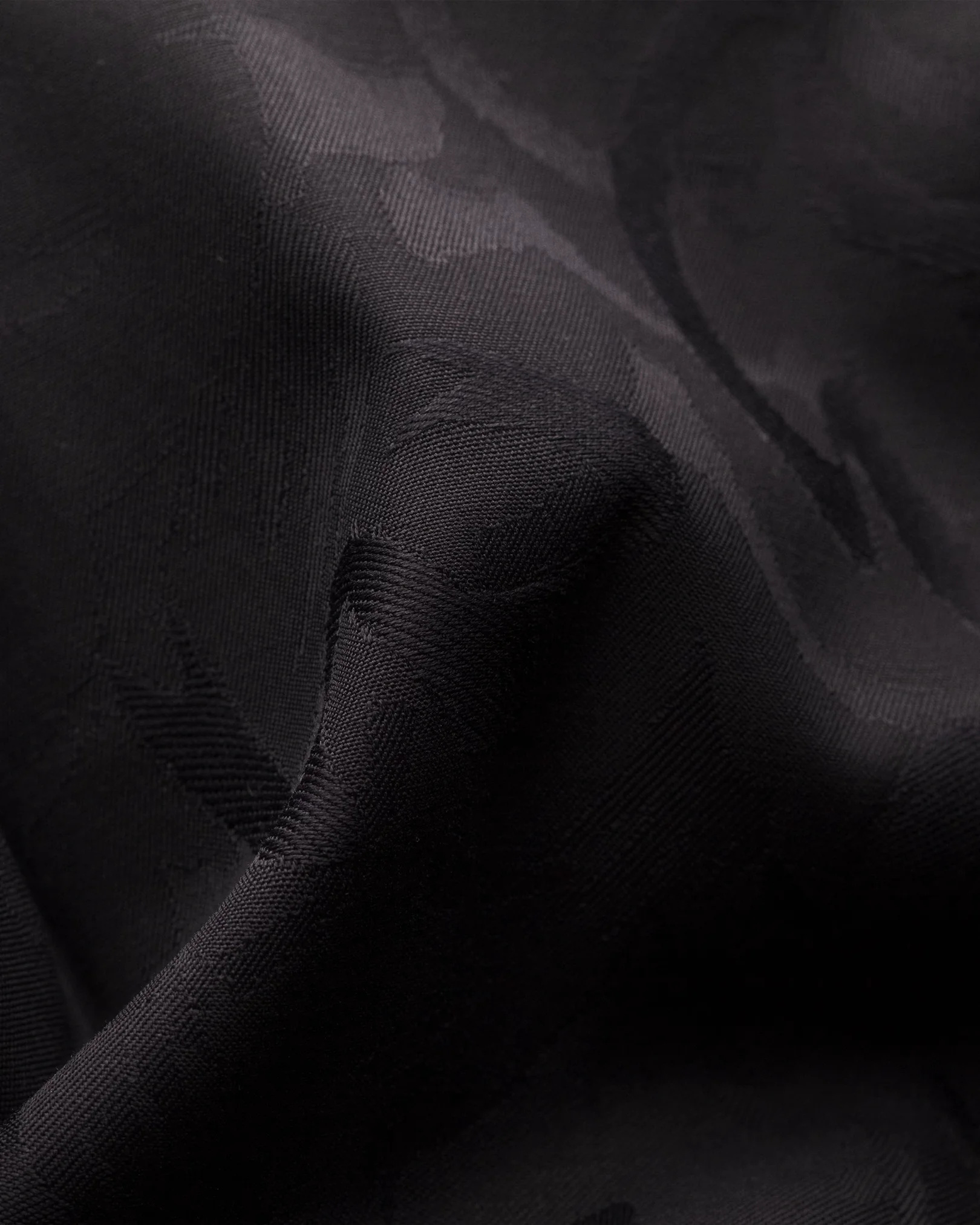 Eton - black floral jacquard shirt