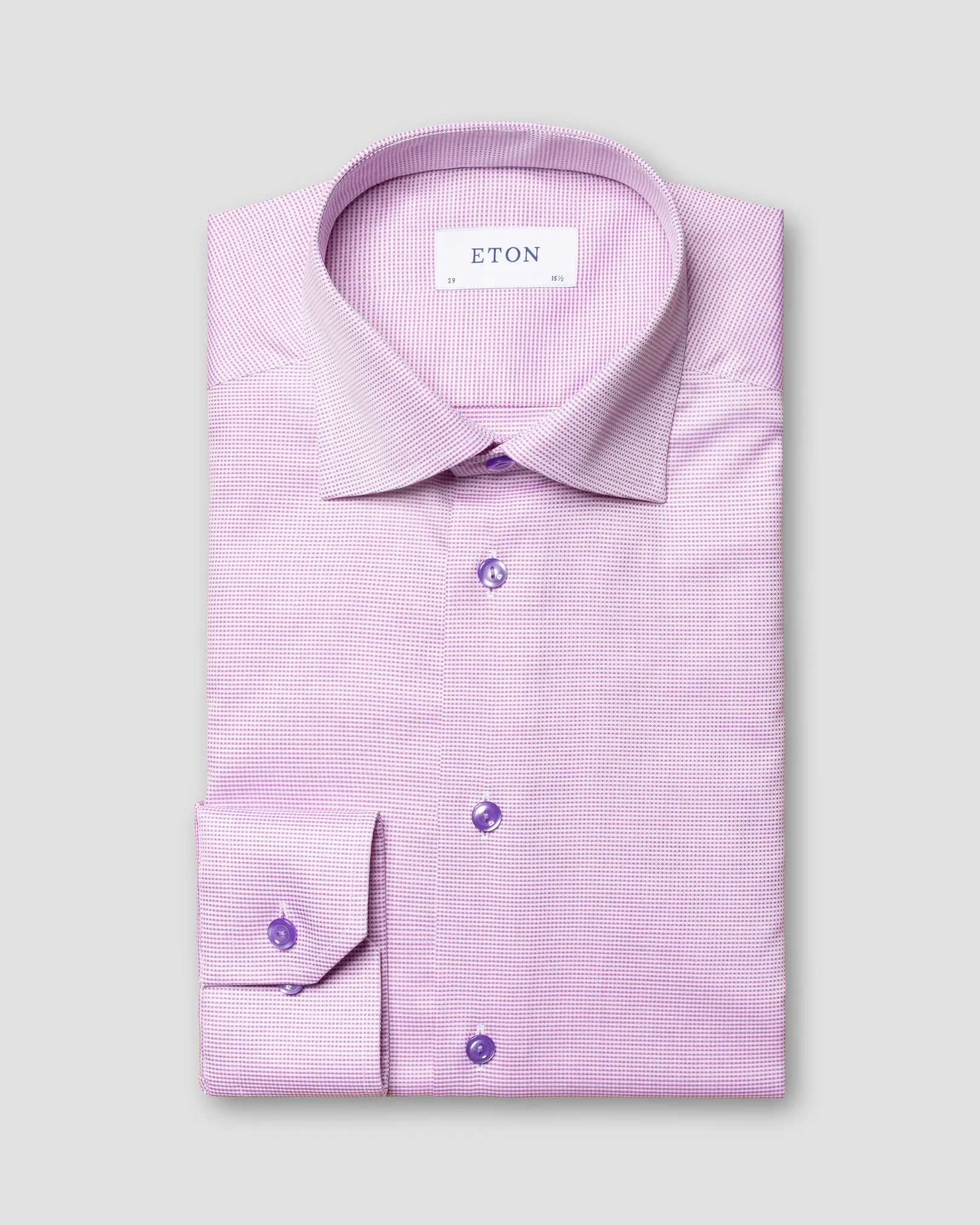 Eton - mid purple dobby cut away single slim