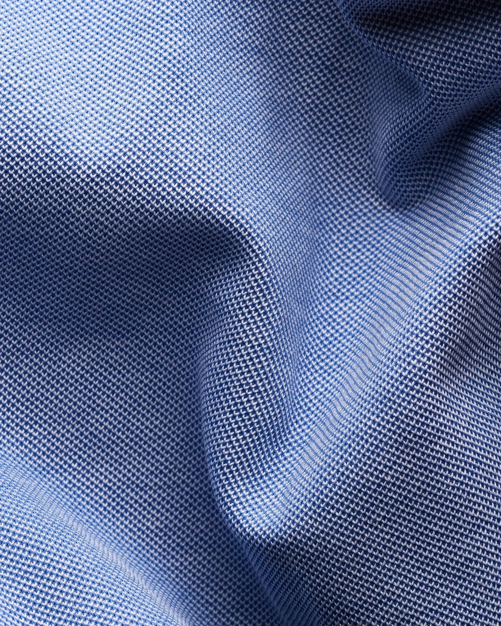 Eton - mid blue turndown collar short sleeve