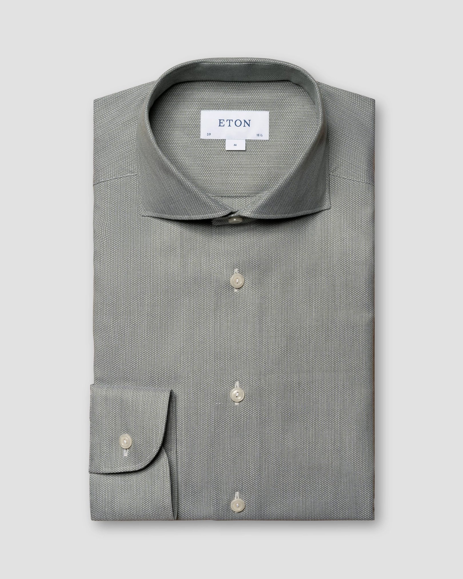 Eton - mid green melange signature twill