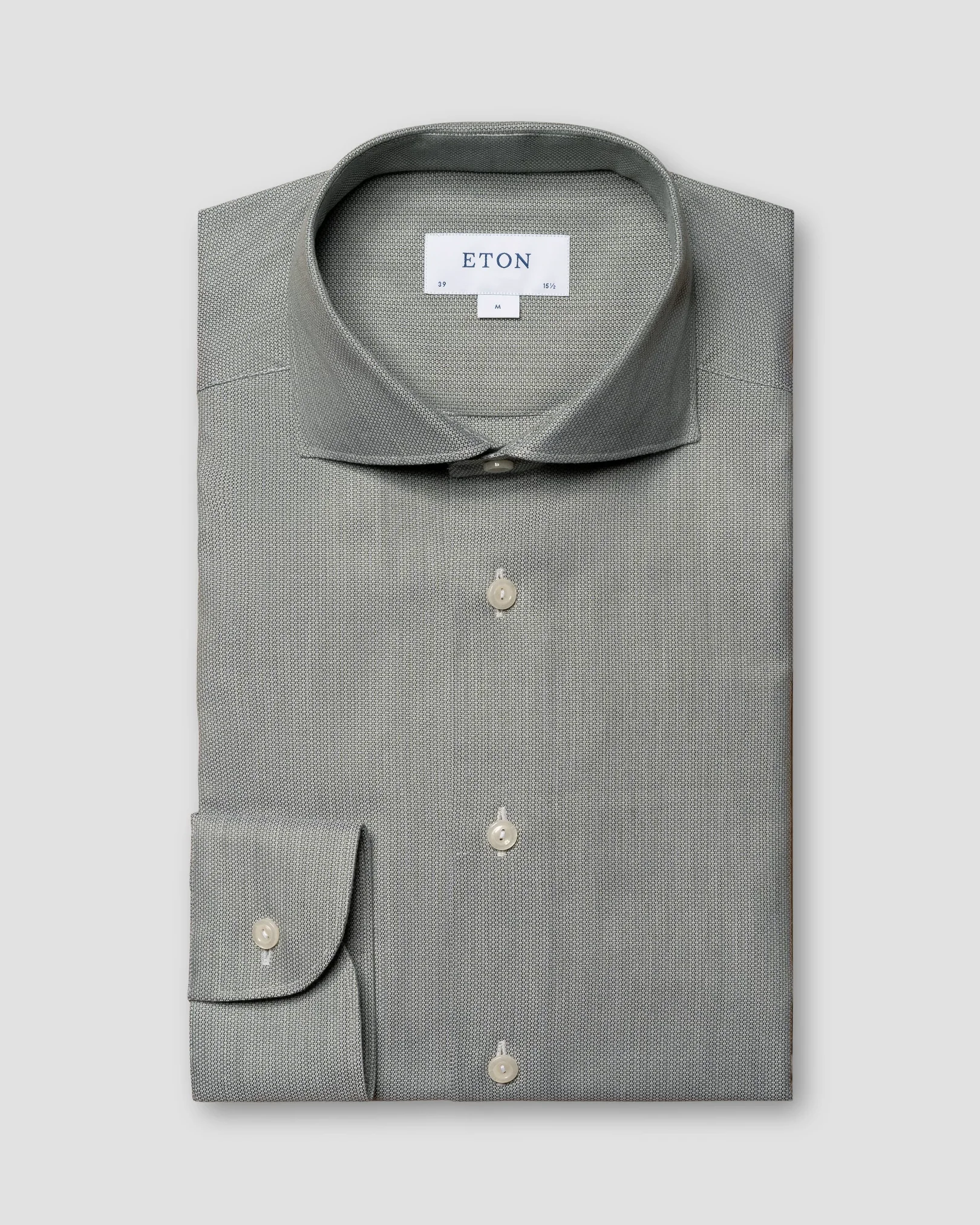 Eton - mid green melange signature twill