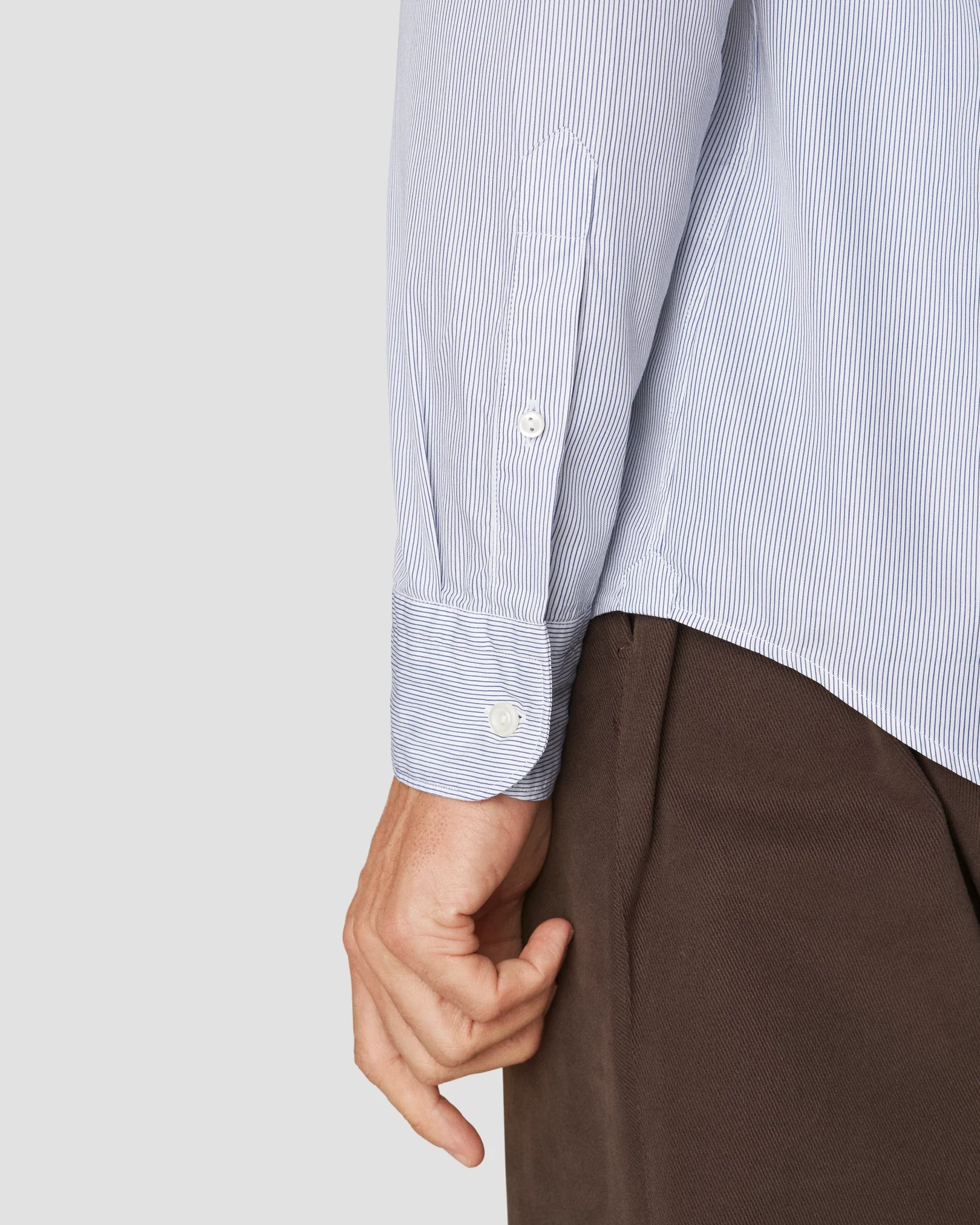 Eton - light blue twill wide spread