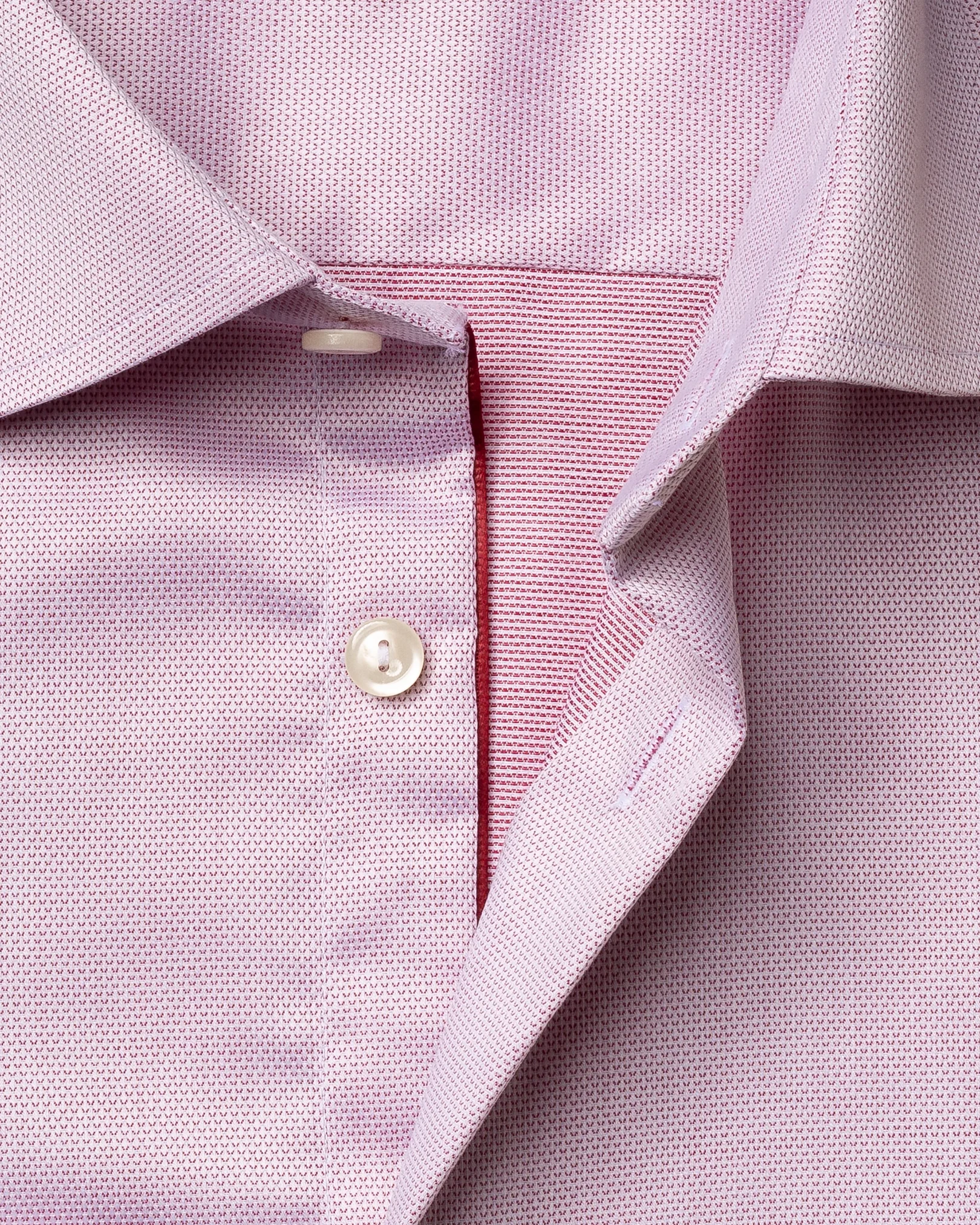 Eton - red diamond weave shirt