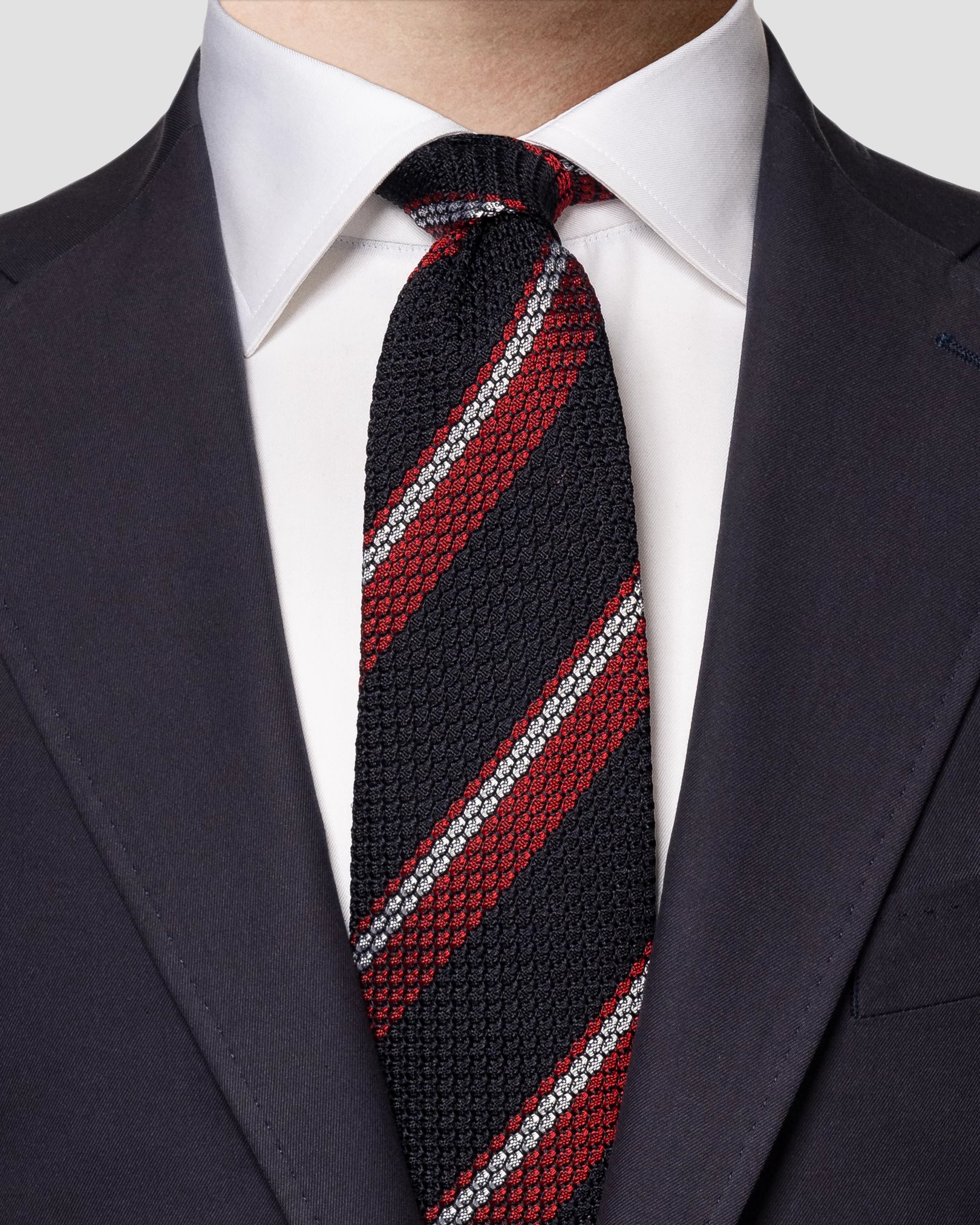 Eton - dark red grenadine tie