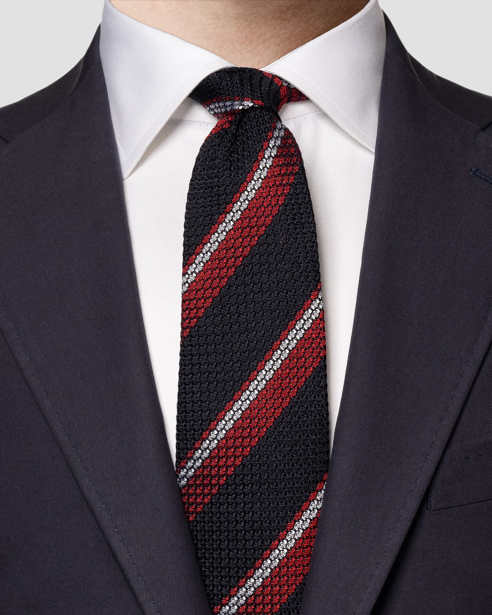 Eton - dark red grenadine tie