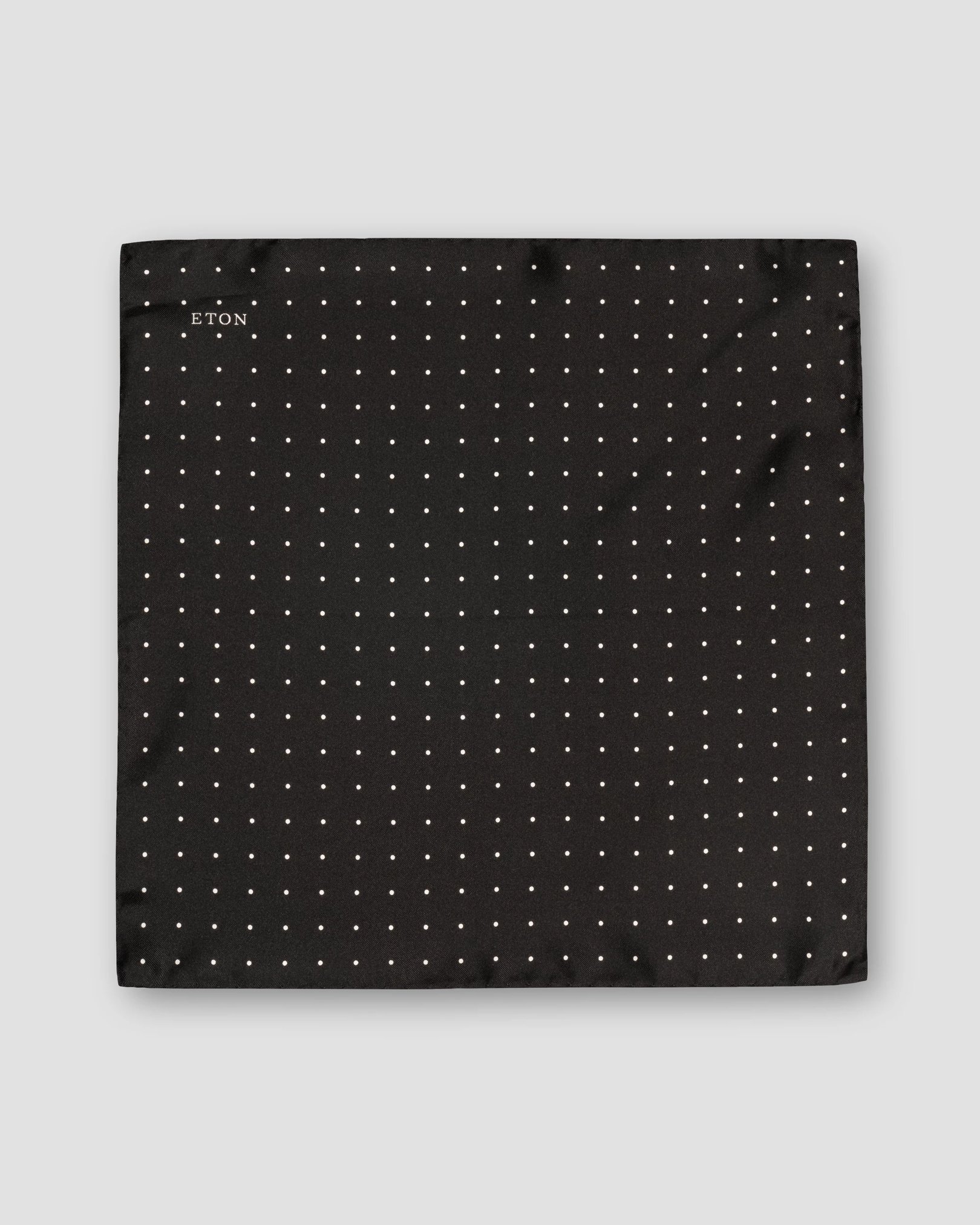 Eton - black dotted pocket square
