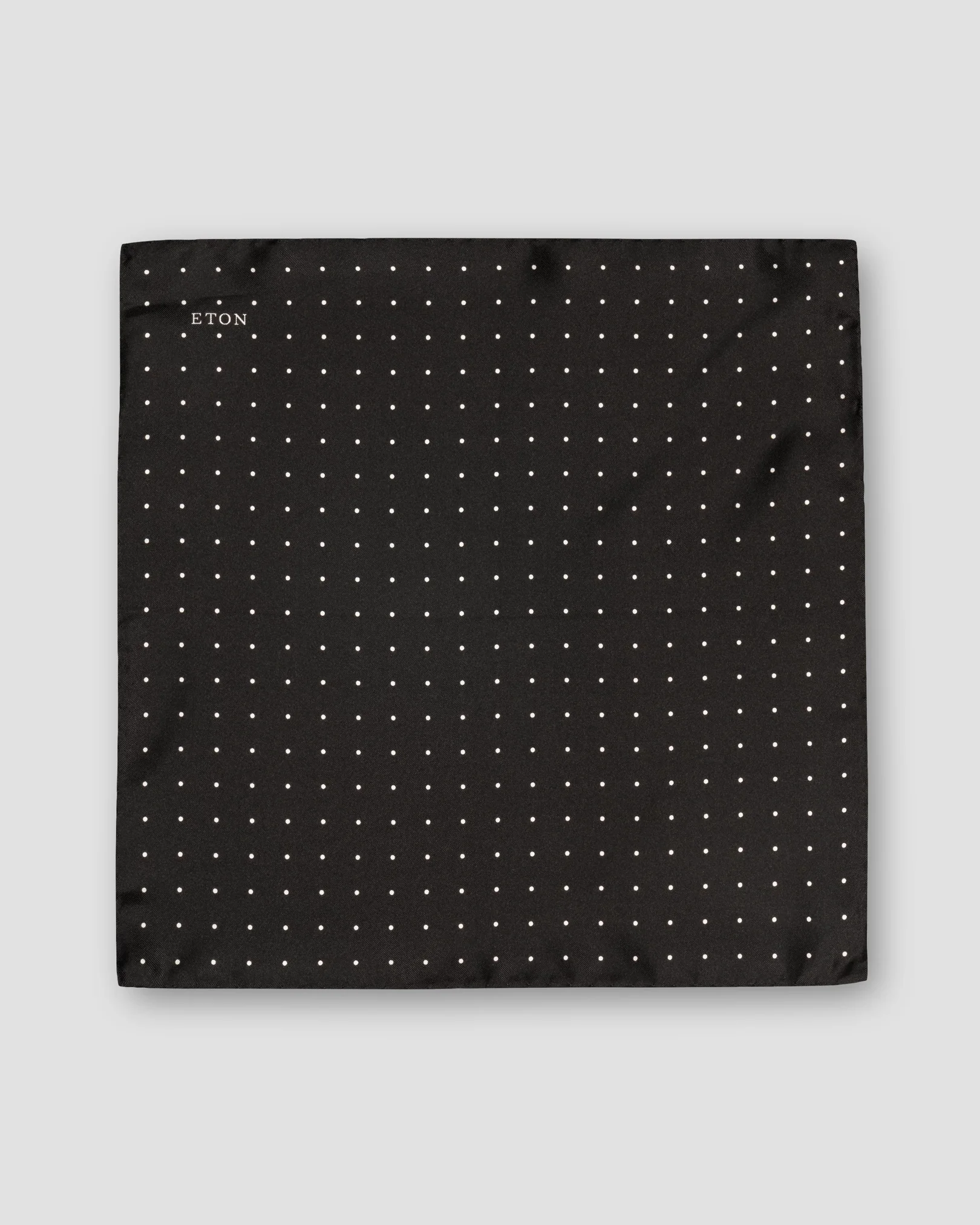 Eton - black dotted pocket square