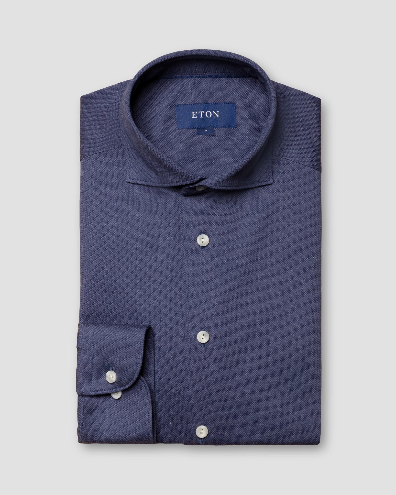 Eton - dark blue pique wide spread