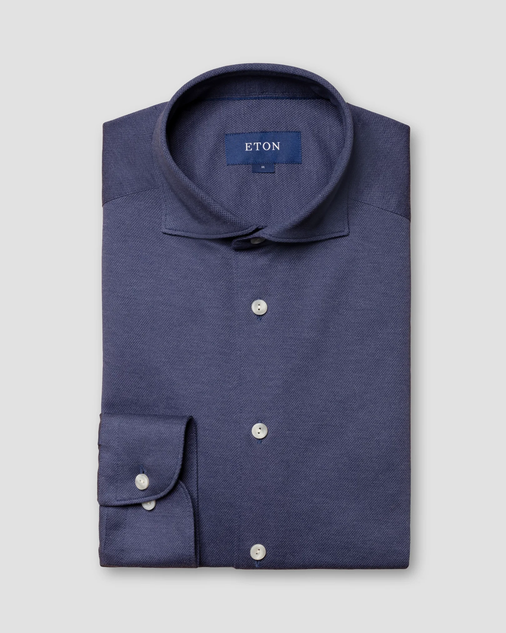 Eton - dark blue pique wide spread
