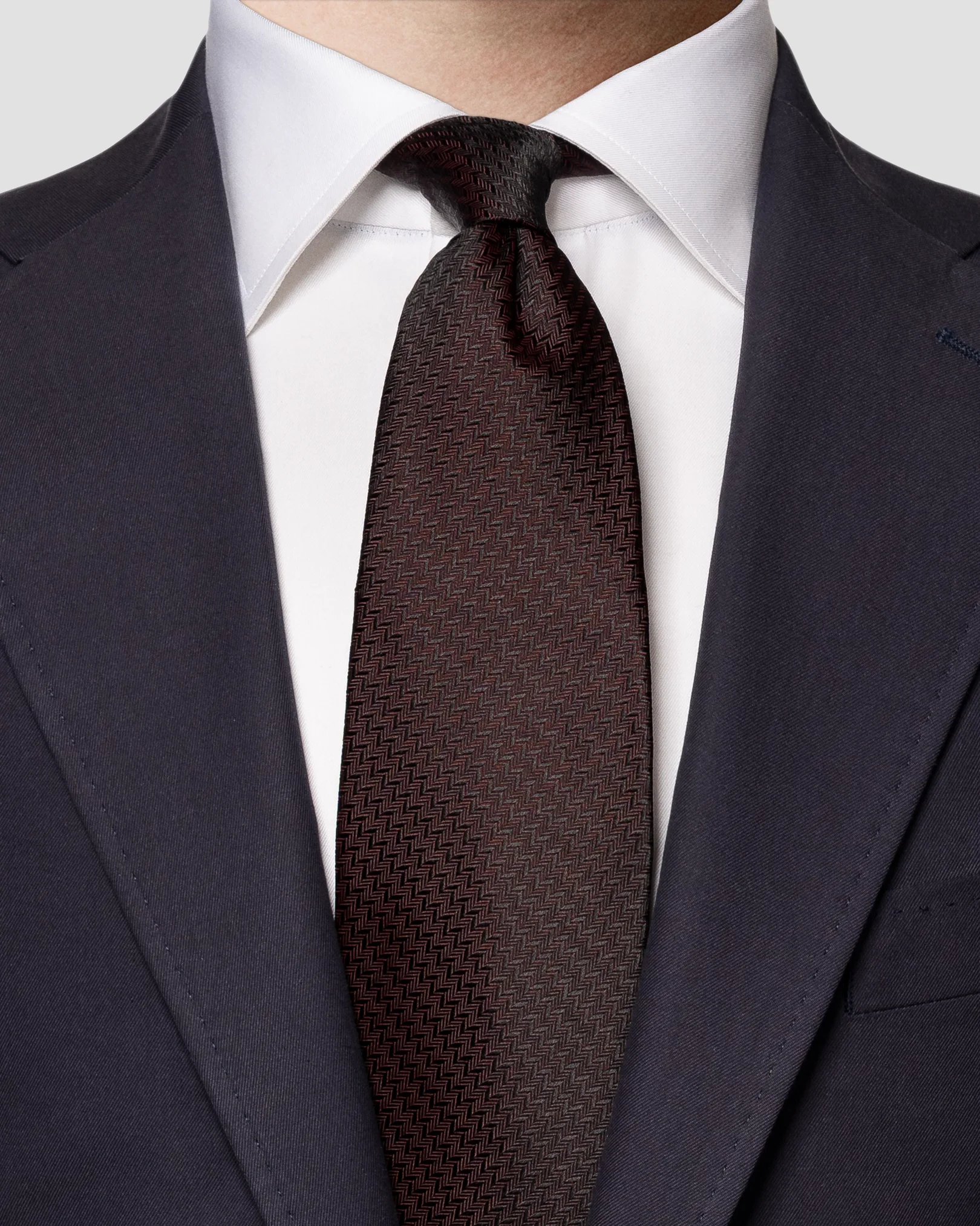 Eton - dark red zig zag tie