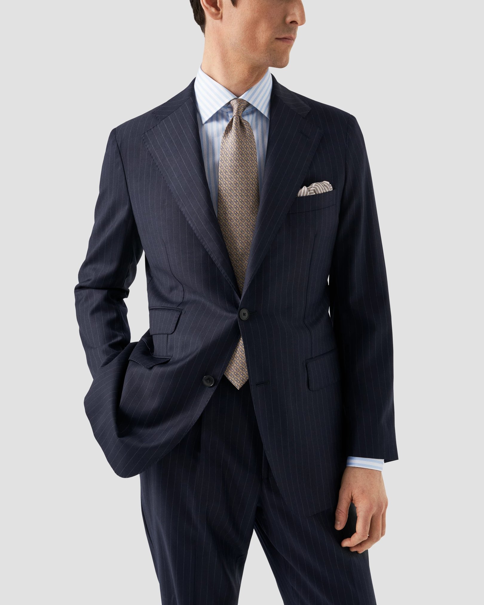 Eton - light blue satin