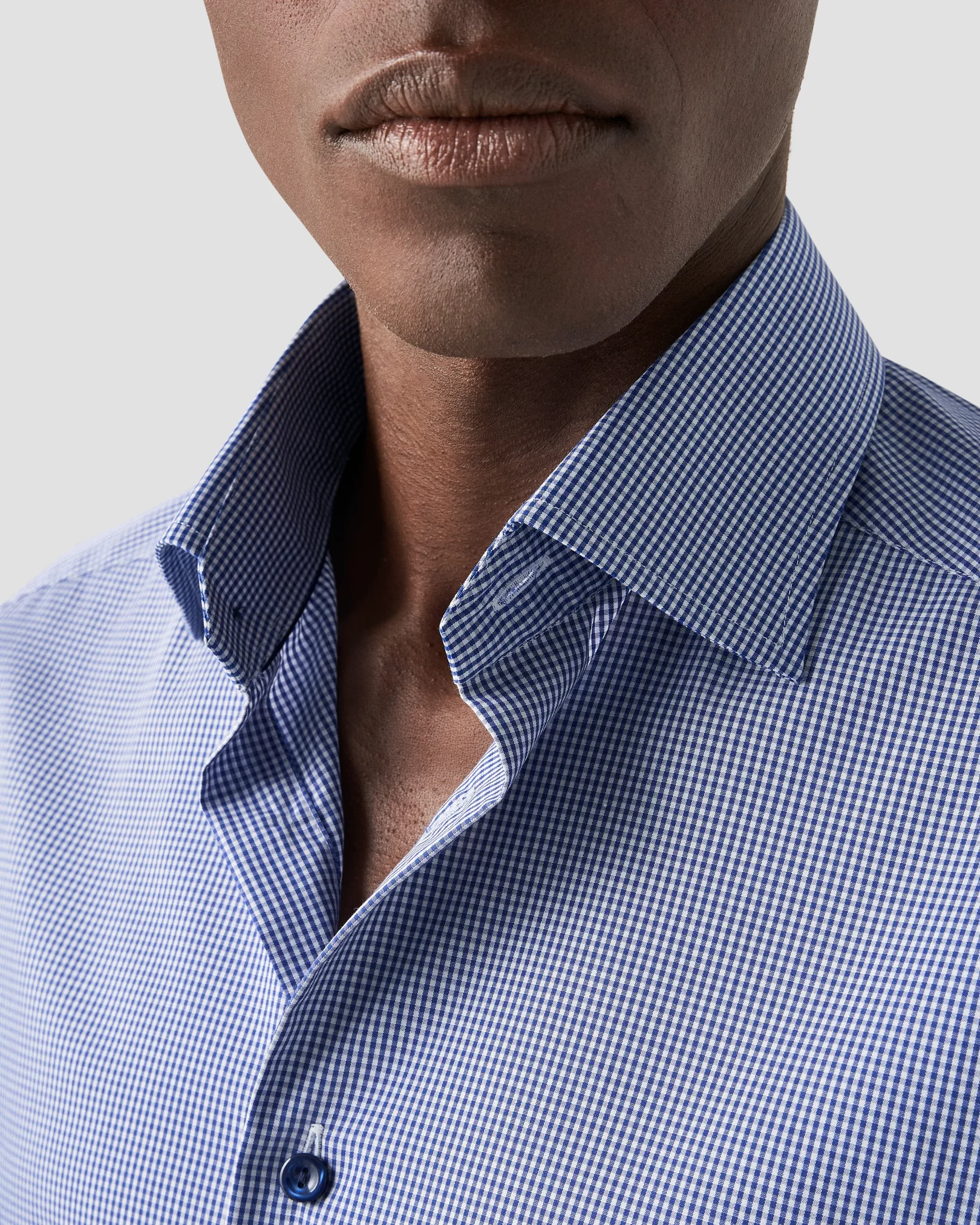 Eton - mid blue poplin cut away single contemporary