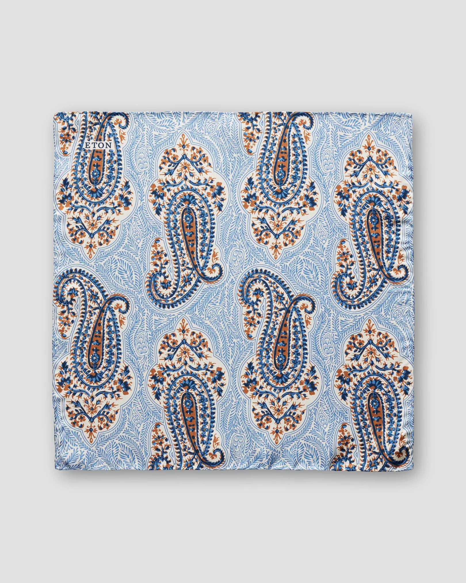 Eton - blue bold paisley pocket square