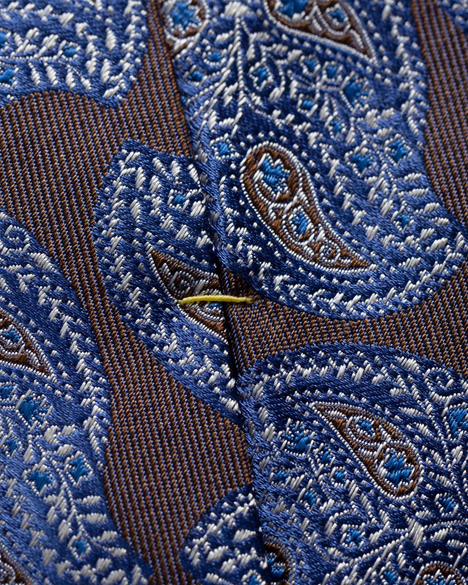 Eton - blue brown paisley tie