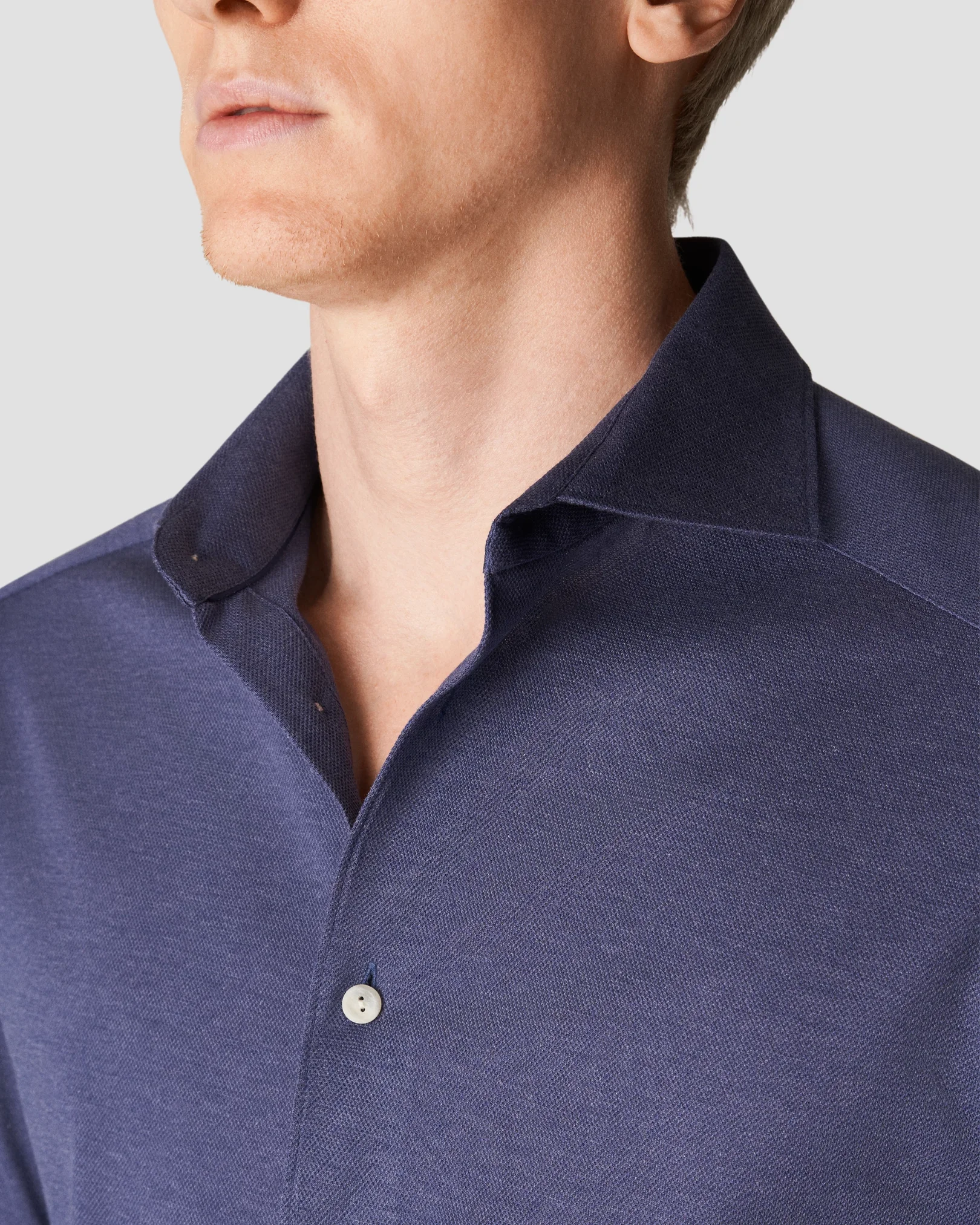 Eton - dark blue pique wide spread