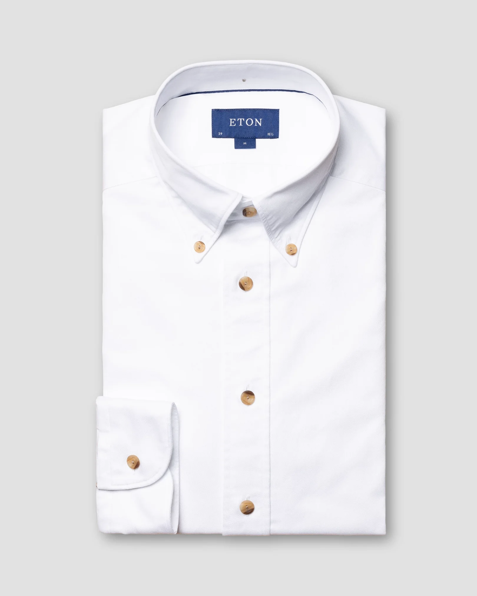 Eton - white twill button down high summer